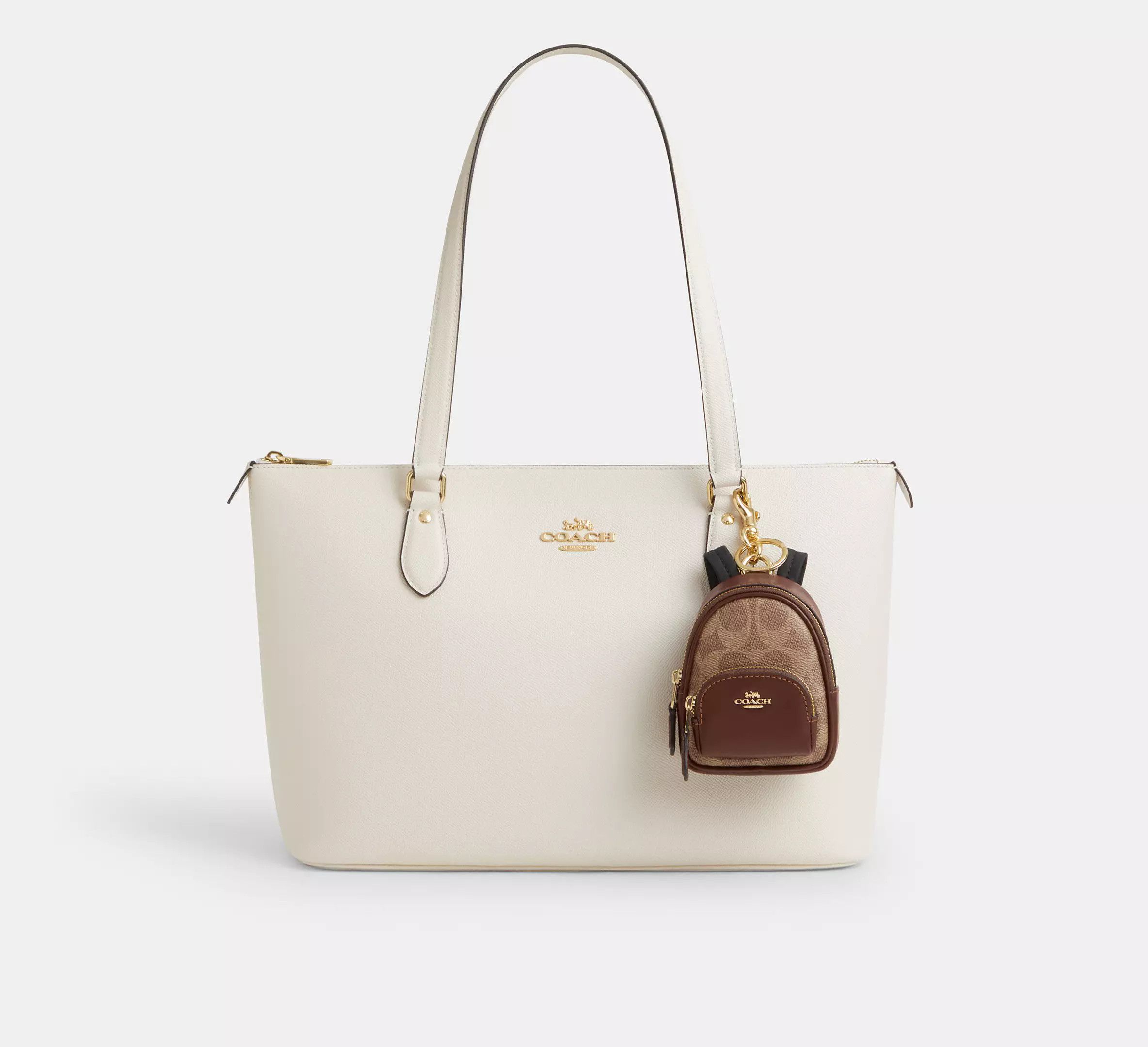 Coach Mini Court Backpack Bag Charm In Signature Canvas CX066 Size ONE SIZE - 5 Thumbnail