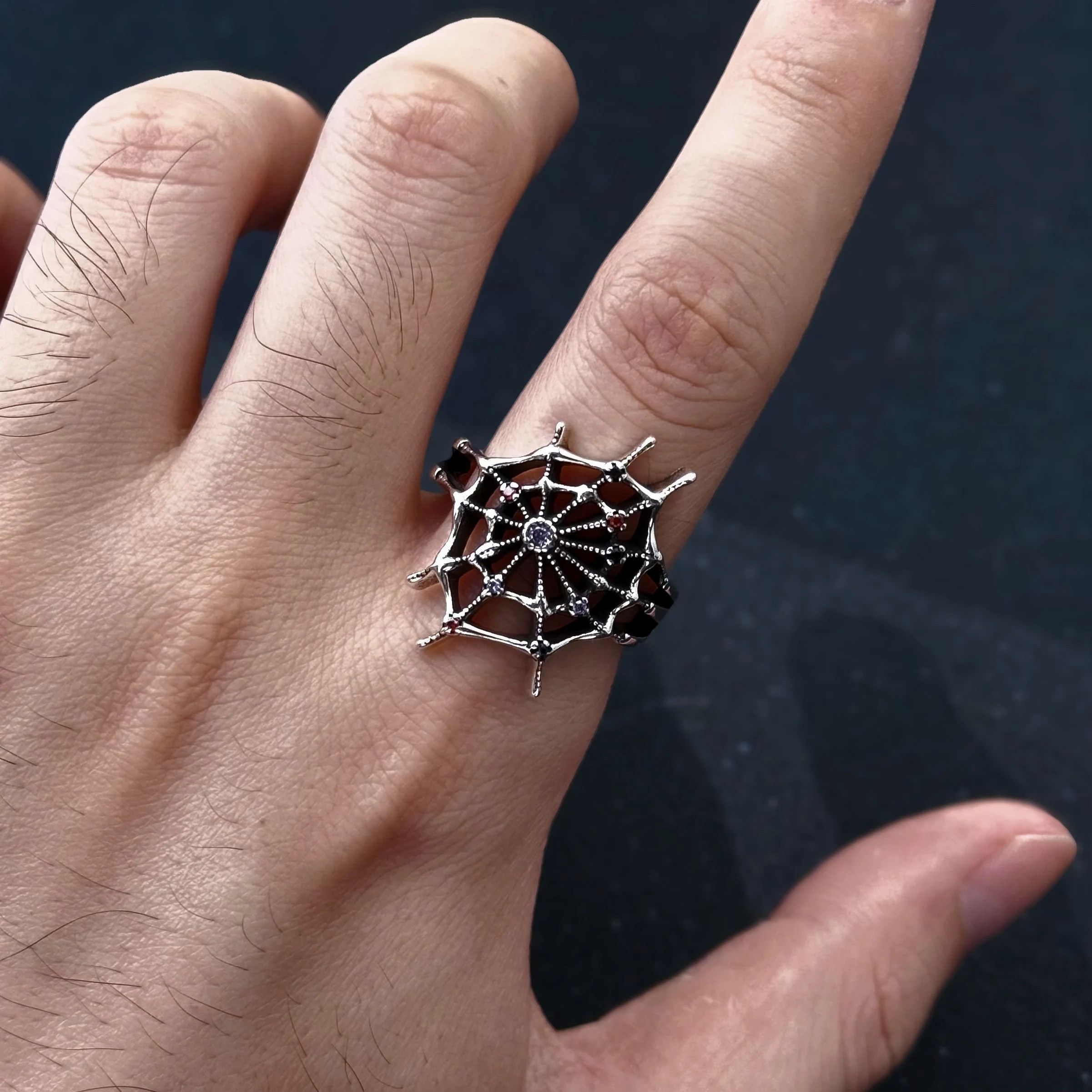 Vintage Retro The Spider Web Ring Size ONE SIZE - 5 Thumbnail
