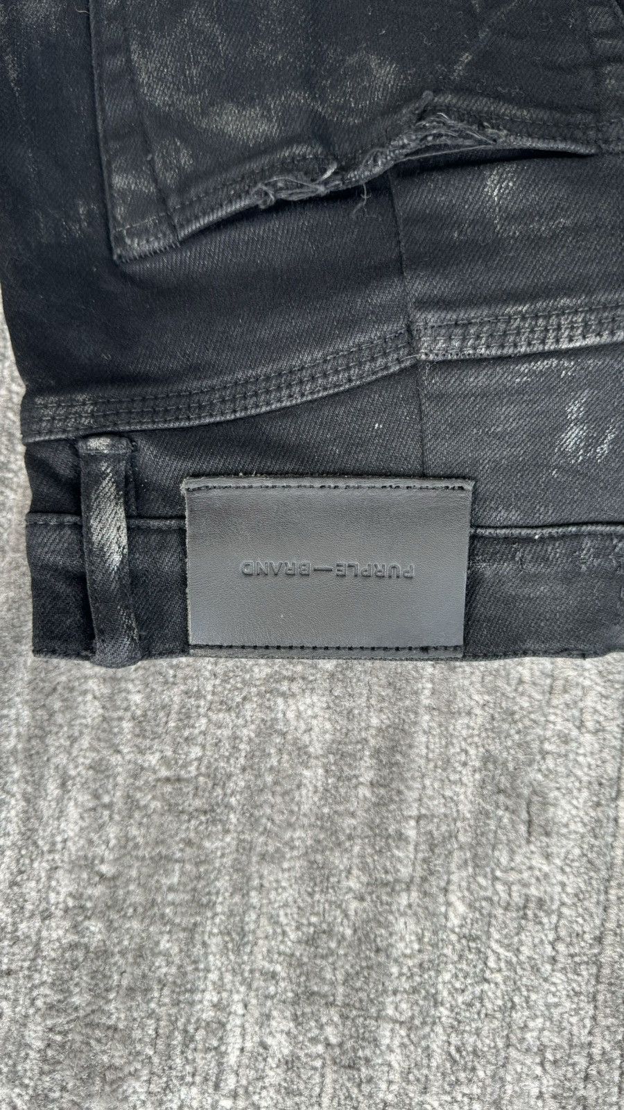 Purple Brand Black Denim Pants Foil Overlay Size US 32 / EU 48 - 6 Thumbnail