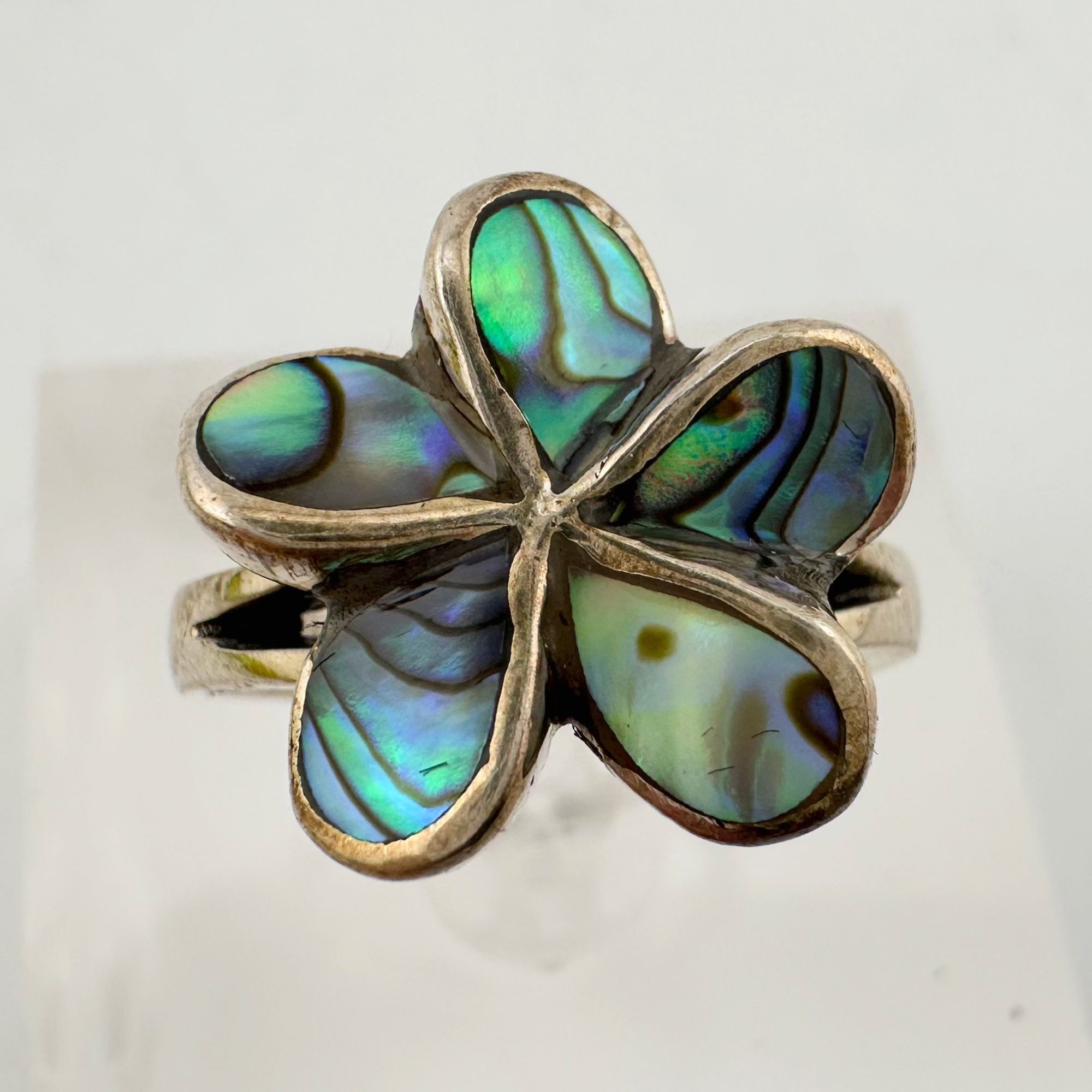 Other Natural Abalone Flower Ring in Sterling Silver Size 9.75 Size ONE SIZE - 7 Thumbnail