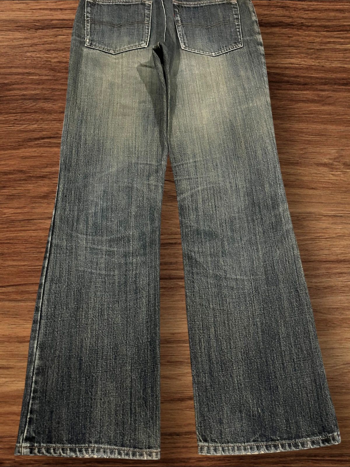 Japanese Brand Vintage Japanese Brand Faded Dark Blue Distressed Flare Jean Size US 28 / EU 44 - 8 Thumbnail