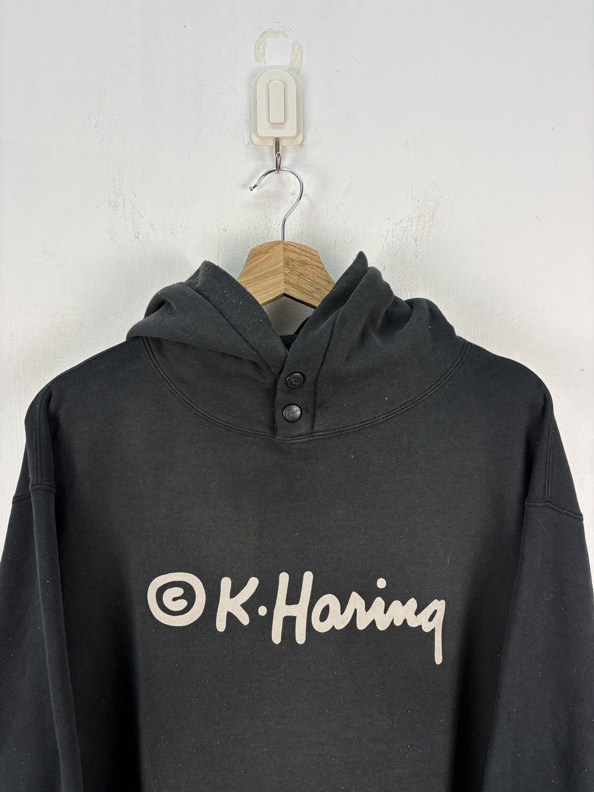 Keith Haring ‼️ Vintage K.Haring Baby Radiant Oversized Hooded Sweatshirt Size US XL / EU 56 / 4 - 3 Thumbnail