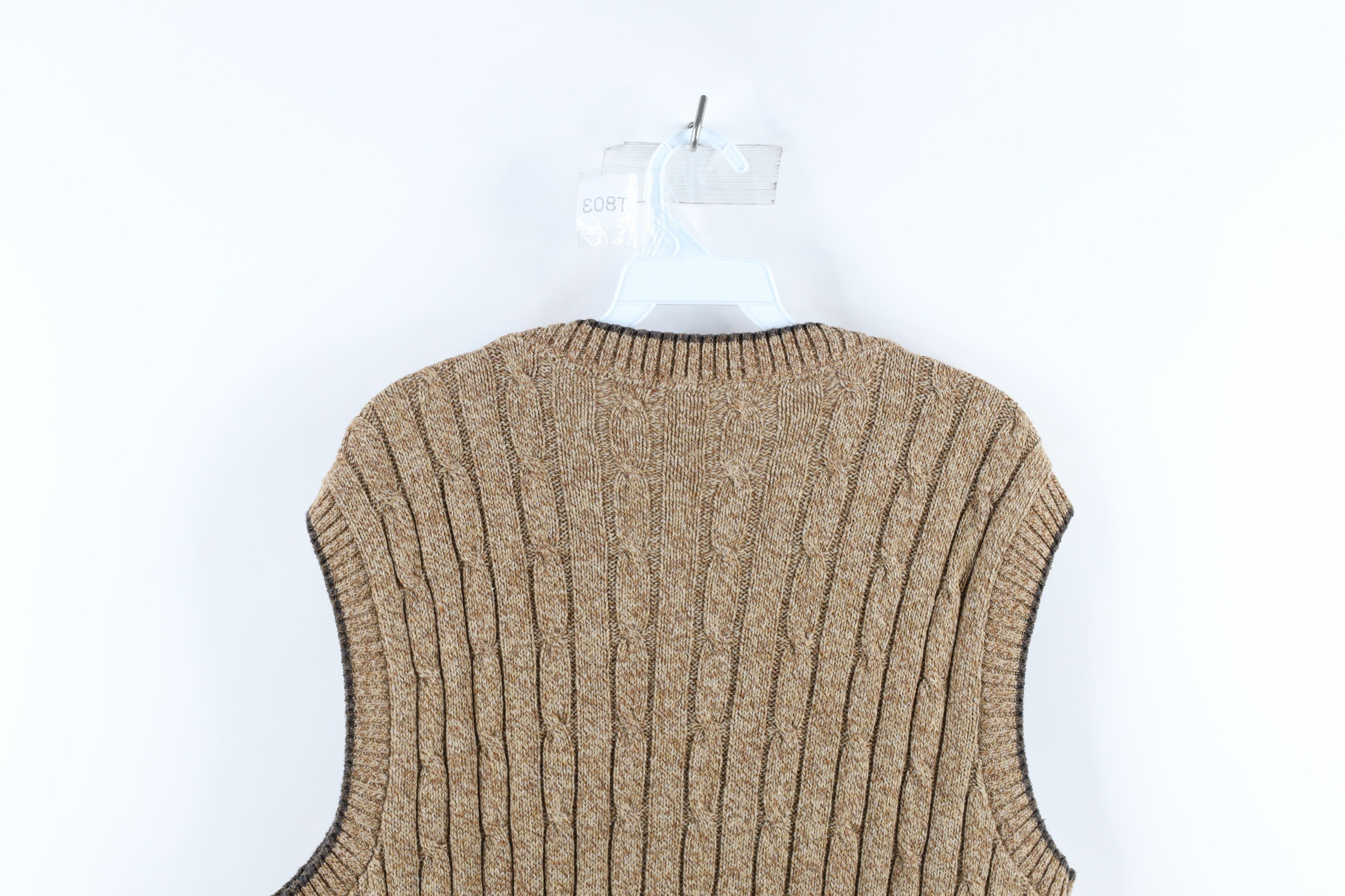 Vintage Vintage 90s Streetwear Ribbed Cable Knit V-Neck Sweater Vest Size US M / EU 48-50 / 2 - 6 Thumbnail