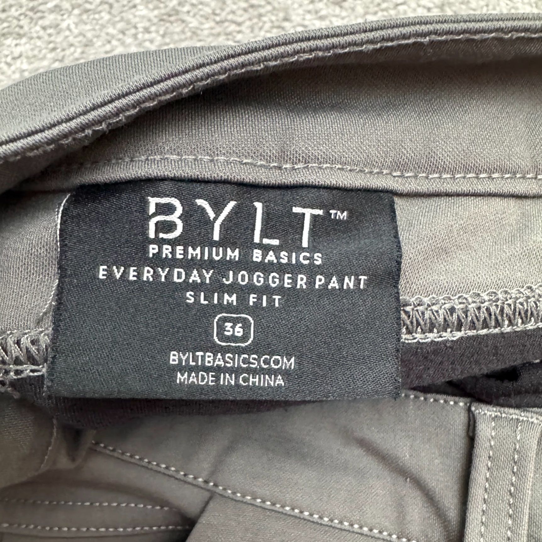 Vintage BYLT Premium Basics Everyday Jogger Pants Mens 36 Dark Gray Slim Fit Classic Size US 36 / EU 52 - 7 Thumbnail