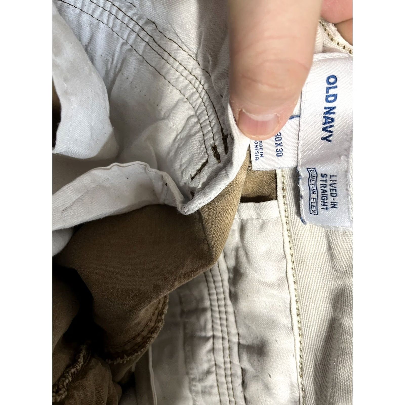 Old Navy Old Navy Chino Pant Straight Solid Beige Men 30x30 Lived In Chino Style Casual Workwear Pants Mens Size US 30 / EU 46 - 6 Thumbnail