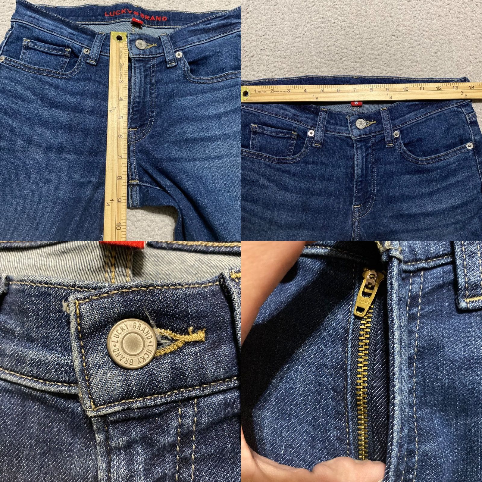 Lucky Brand Lucky Brand Jeans Blue Medium Wash Straight 5-Pocket Regular Size 10 Womens Denim Vintage No Size 32" / US 10 / IT 46 - 8 Thumbnail