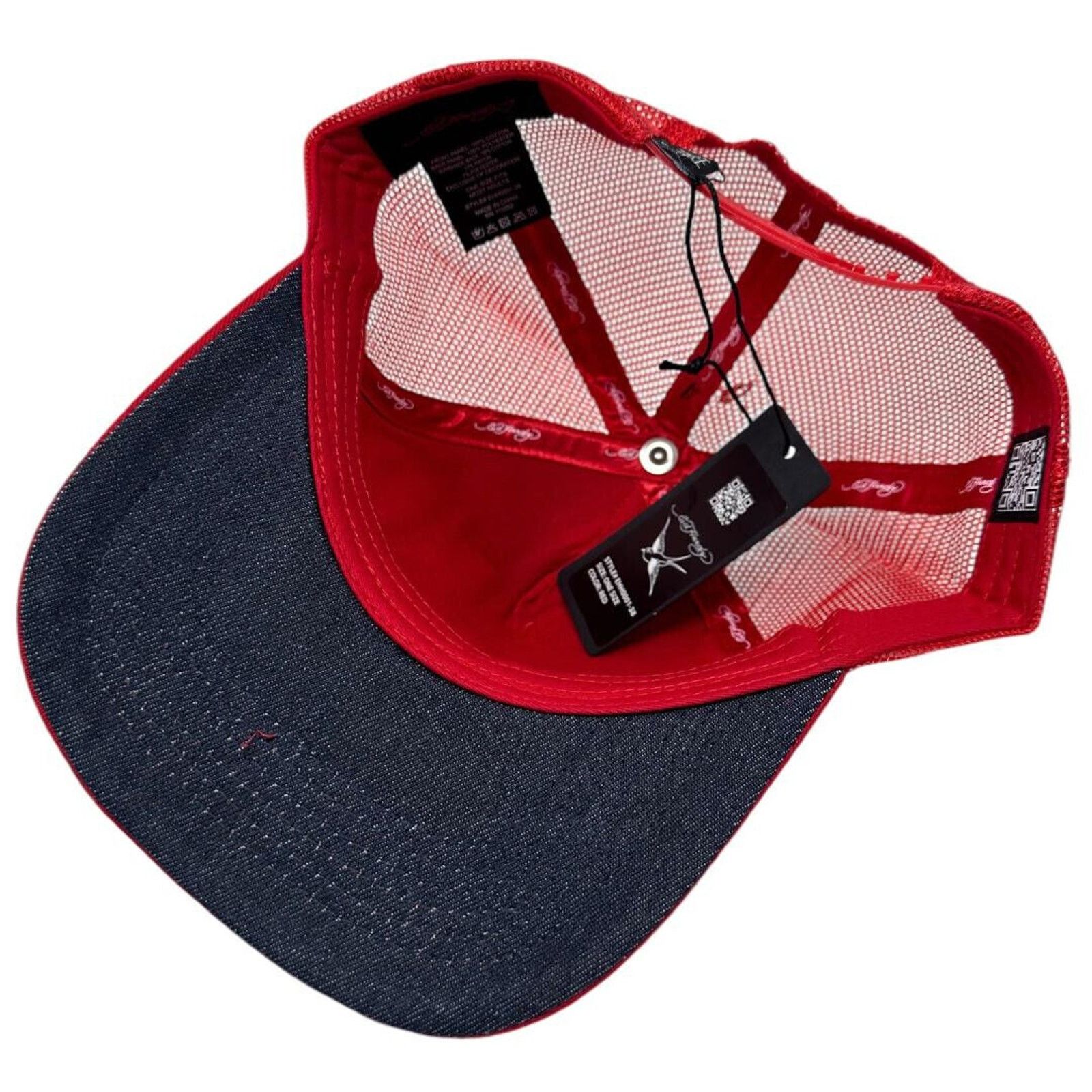 Ed Hardy Ed Hardy Trucker Hat Embroidered Tattoo Dragon Red Cap Size ONE SIZE - 7 Thumbnail