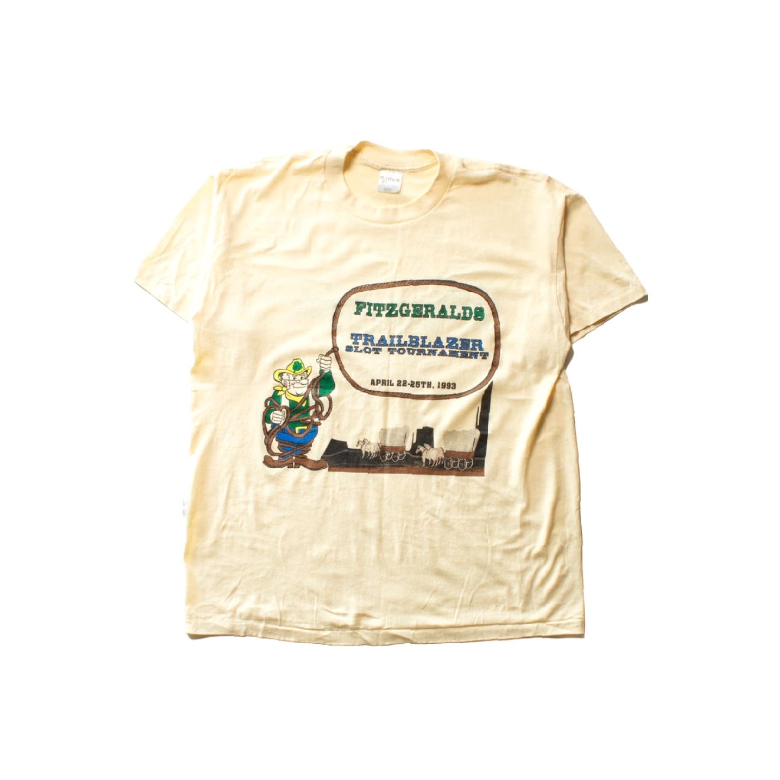 Vintage VINTAGE Platinum T's T-Shirt Unisex Adults XX-Large White 1993 90s Trailblazer Single Stitch Shirt Size US XXL / EU 58 / 5 - 2 Thumbnail