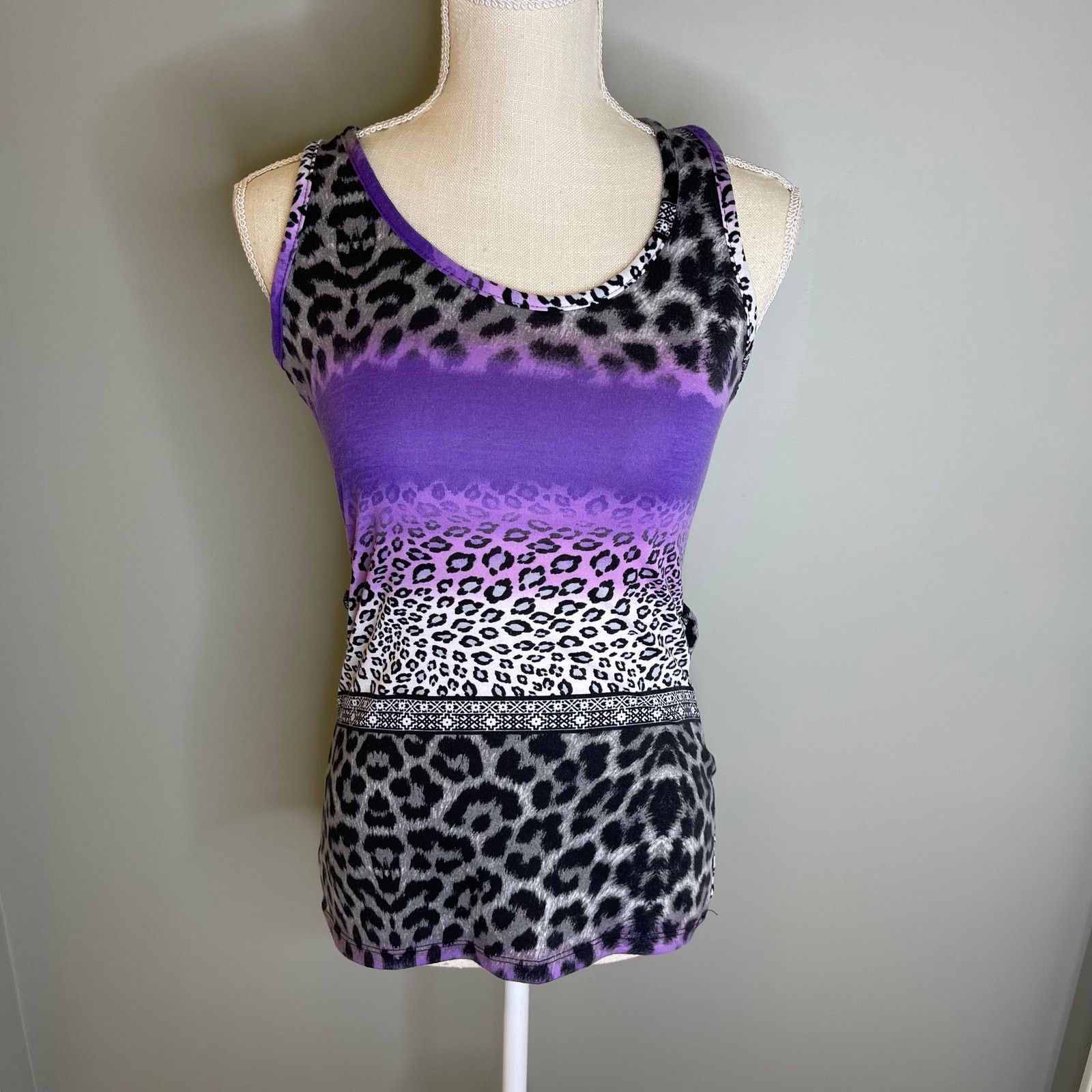 Madewell Madewell Purple Animal Print Racerback Tank Top, NWOT, S Size S / US 4 / IT 40 - 2 Thumbnail