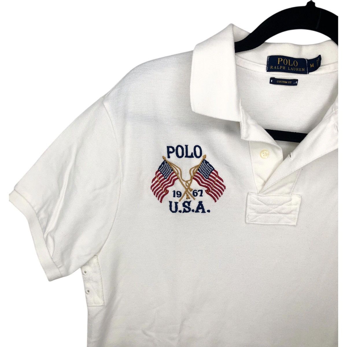 Polo Ralph Lauren Polo Ralph Lauren Embroidered 1967 USA Flags Polo Shirt RARE Size US M / EU 48-50 / 2 - 5 Thumbnail