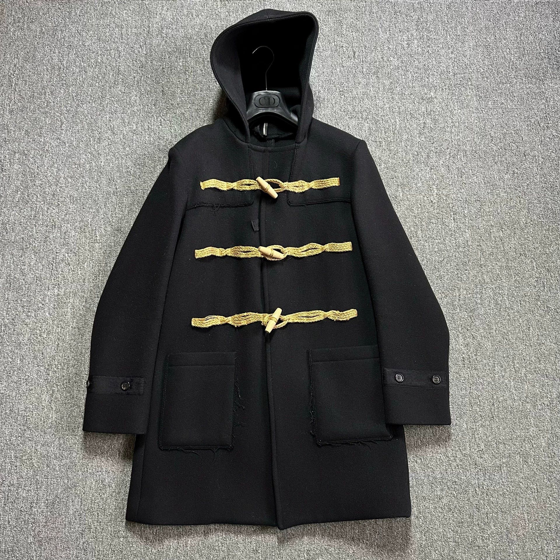 Dior dior homme black toggle hooded coat Size US M / EU 48-50 / 2 - 1 Thumbnail