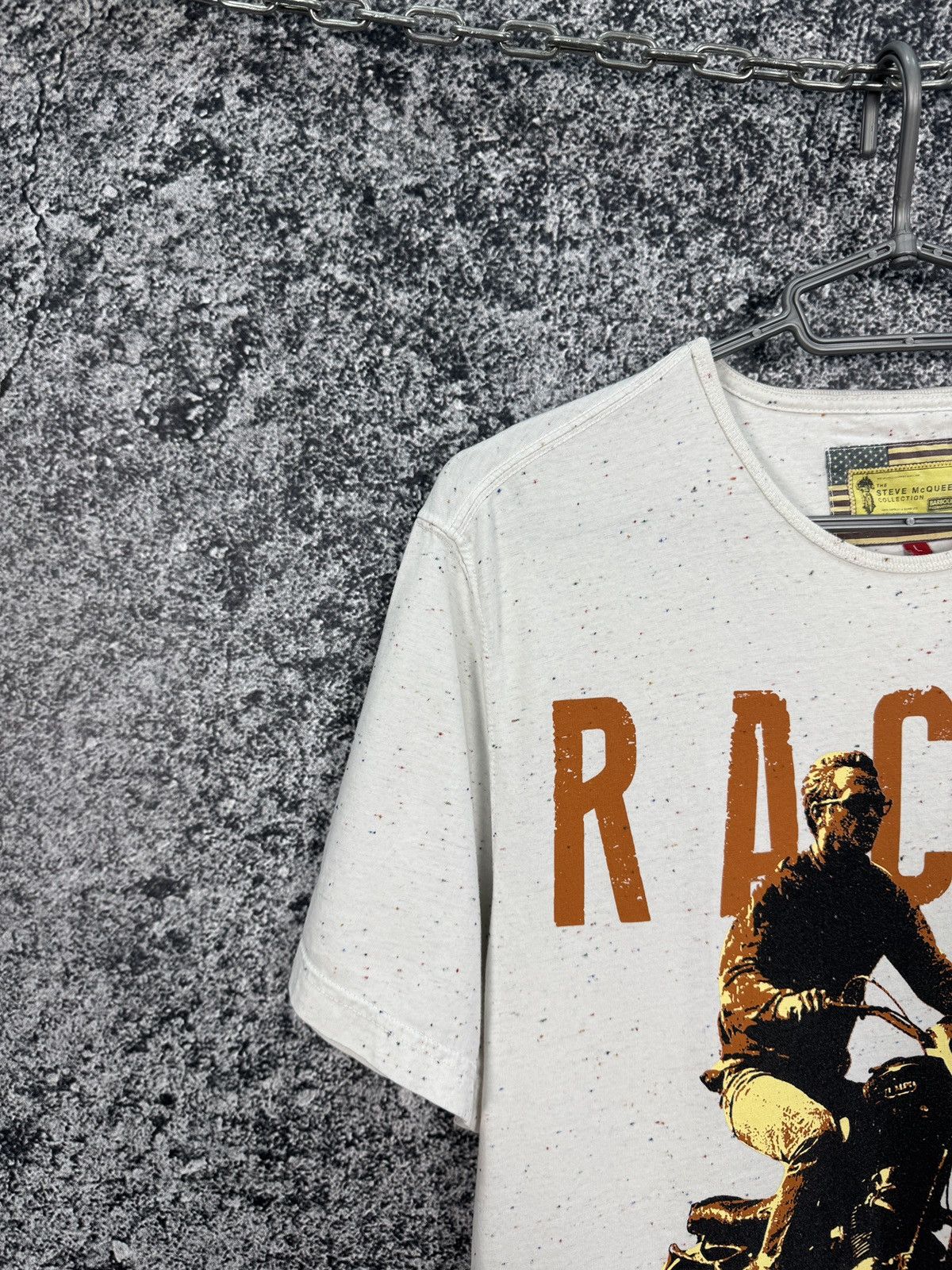 Barbour × MCQ Men’s Barbour Steve McQueen Racer Motorcycle T-Shirt Size L Size US L / EU 52-54 / 3 - 3 Thumbnail