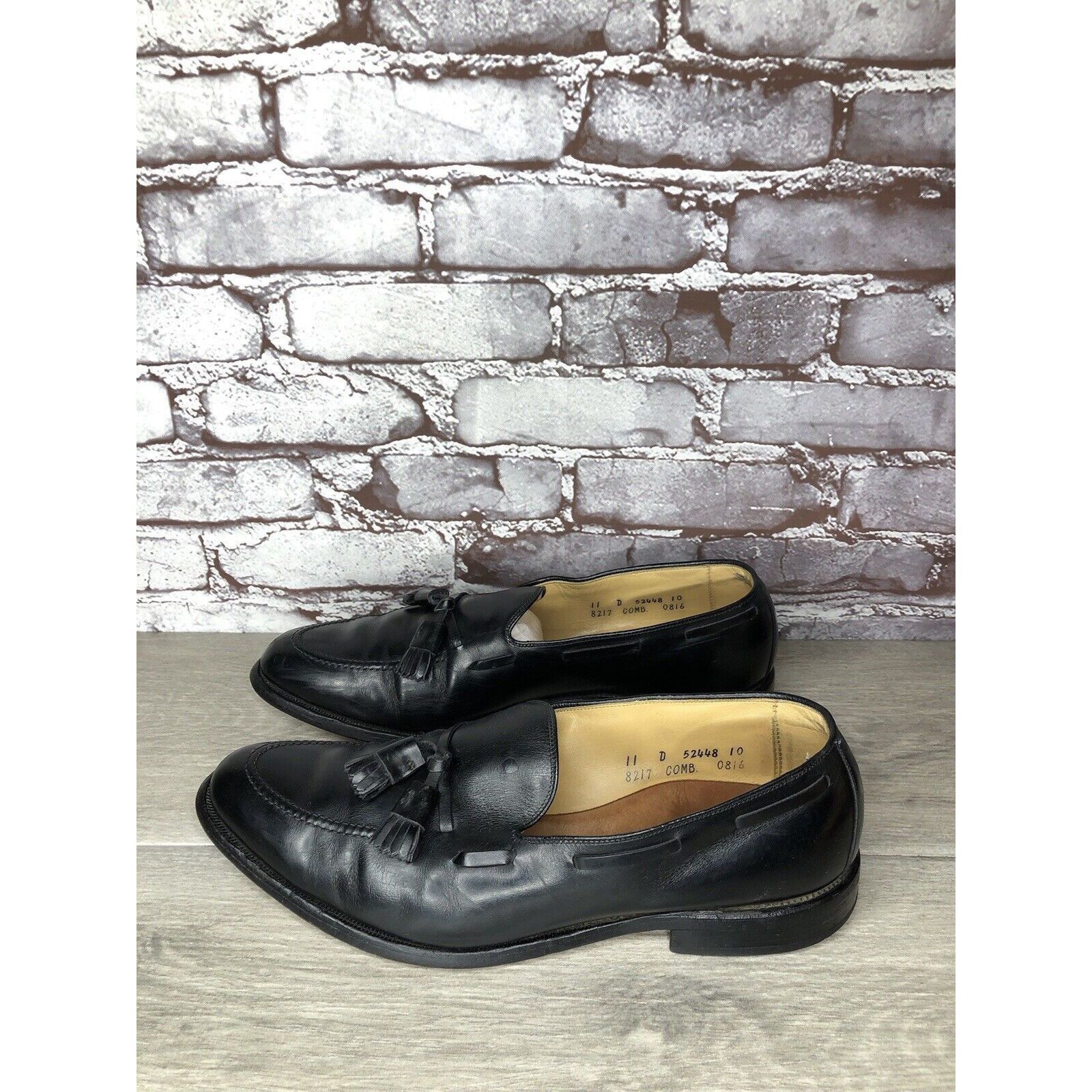 Allen Edmonds Allen Edmonds Grayson Black Leather Tassel Loafers Dress Sho Size US 11 / EU 44 - 23 Thumbnail