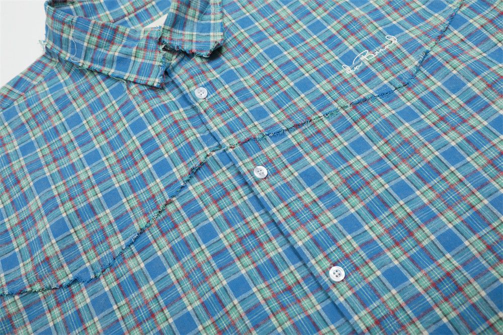 Japanese Brand × Vintage Men's Japanese loose casual plaid long-sleeved shirt Size US M / EU 48-50 / 2 - 4 Thumbnail