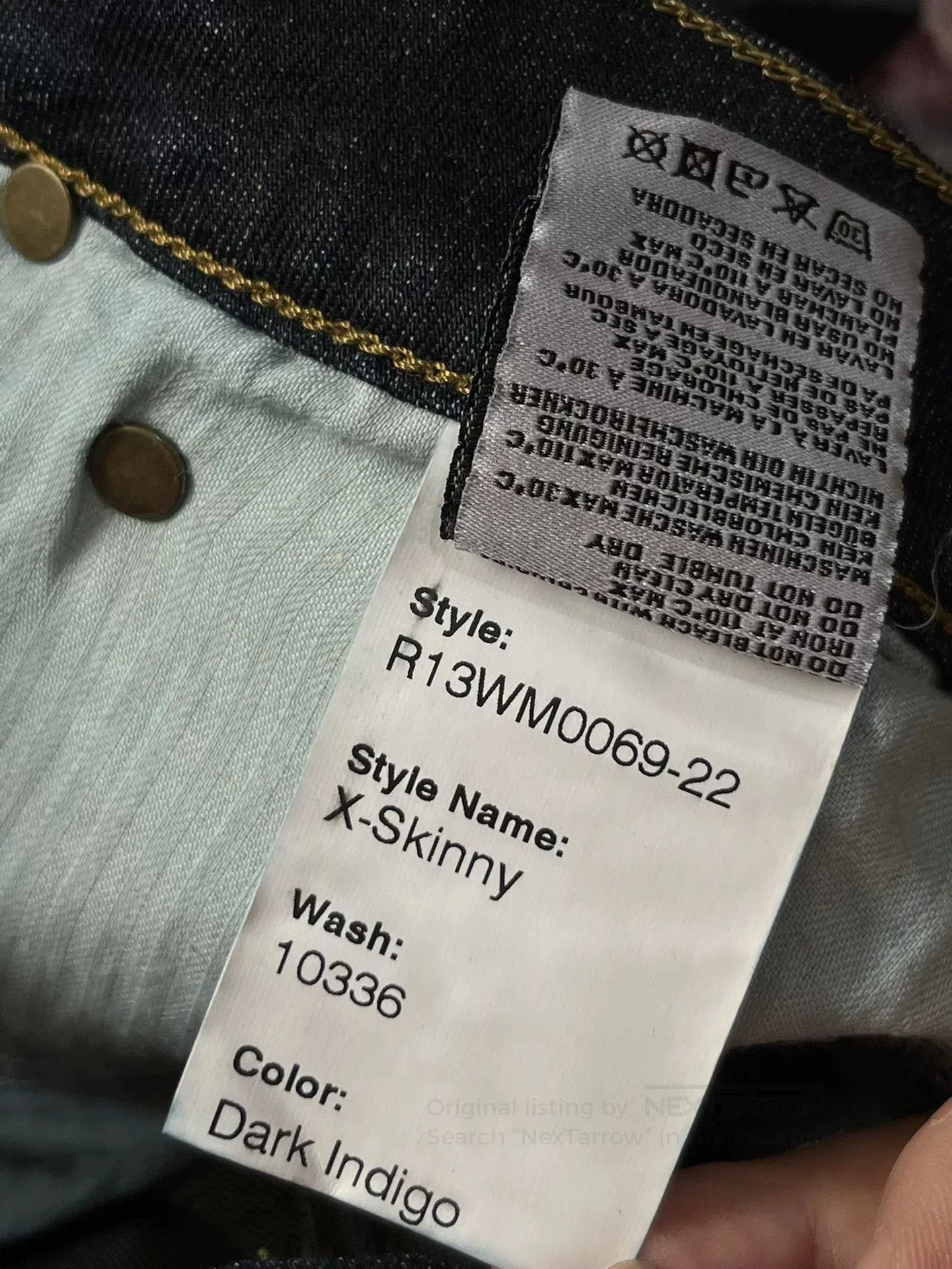R13 R13 Slim Fit Blue Jeans. Size 27" / US 4 / IT 40 - 7 Thumbnail