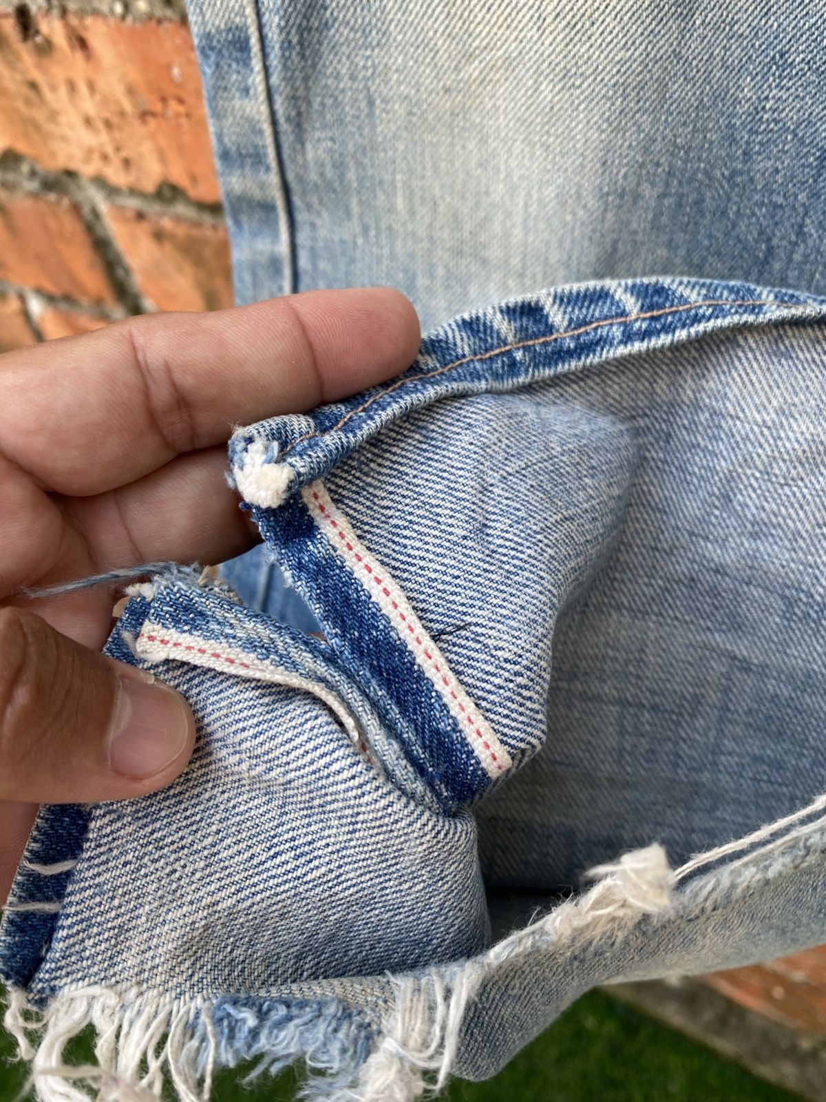 Levi's × Levi's Vintage Clothing × Vintage W28x31 vintage levi's 502xx redline big E distressed Japan Size US 28 / EU 44 - 7 Thumbnail