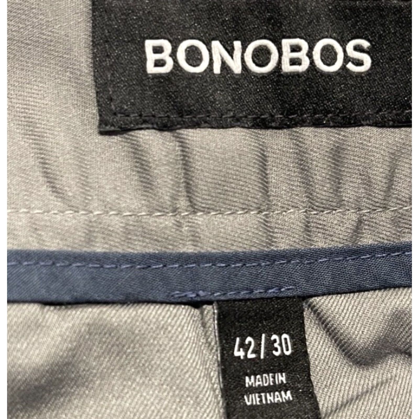 Bonobos Bonobos Weekday Warrior Dress Pants 43/29.5 Athletic Gray Solid Stretch Business Casual Formal Travel NWOT Mens Size US 43 - 4 Thumbnail
