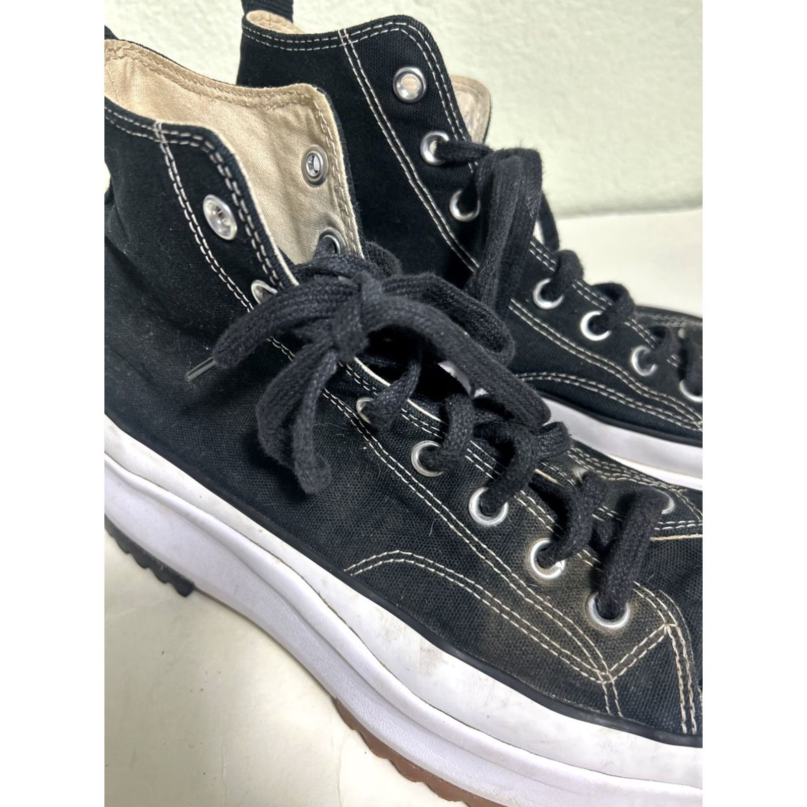 Converse Converse Run Star Platform High Top Shoes unisex M10 W11.5 Black Stars Sneaker Women Mens Size XL / US 12-14 / IT 48-50 - 4 Thumbnail