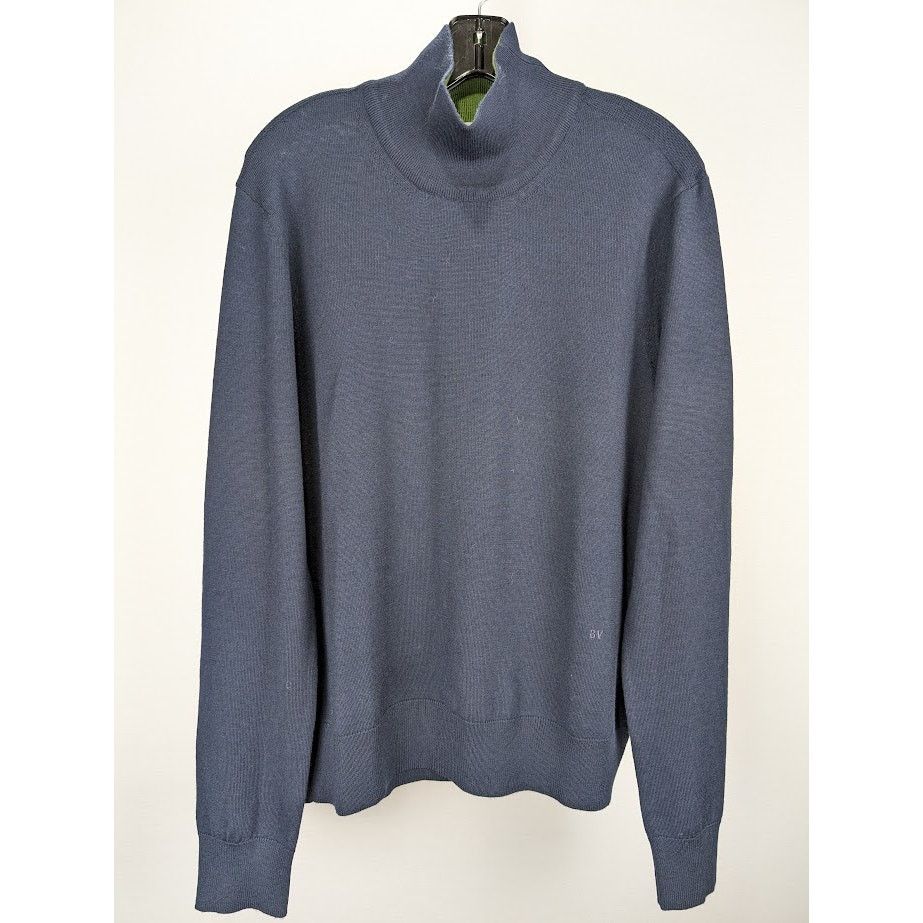Bottega Veneta o1rshd1 Wool Turtleneck in Blue Size US L / EU 52-54 / 3 - 2 Thumbnail