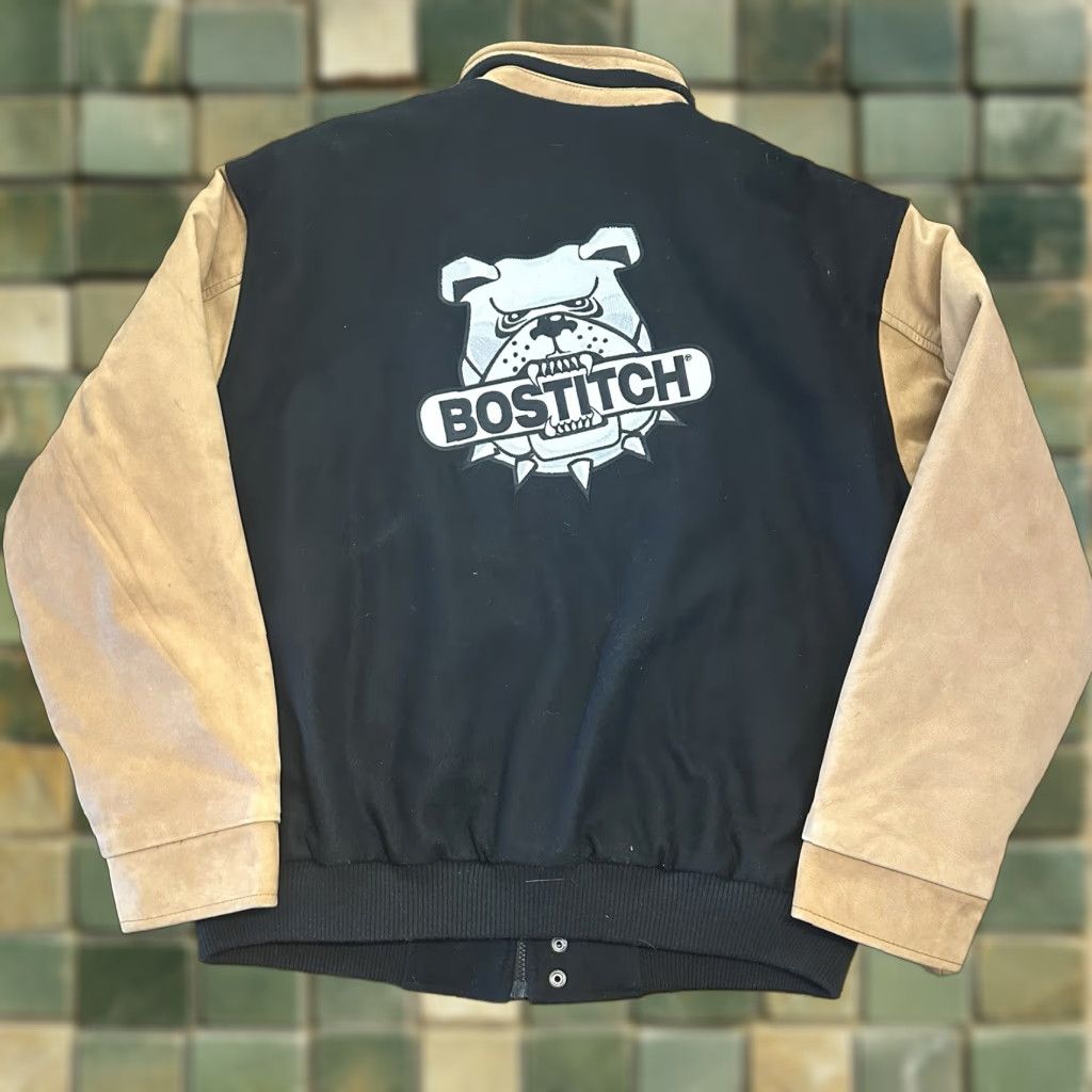 Vintage VINTAGE Stanley Tools Bostitch Bulldog Wool Blend Bomber Jacket Large Size US L / EU 52-54 / 3 - 1 Thumbnail