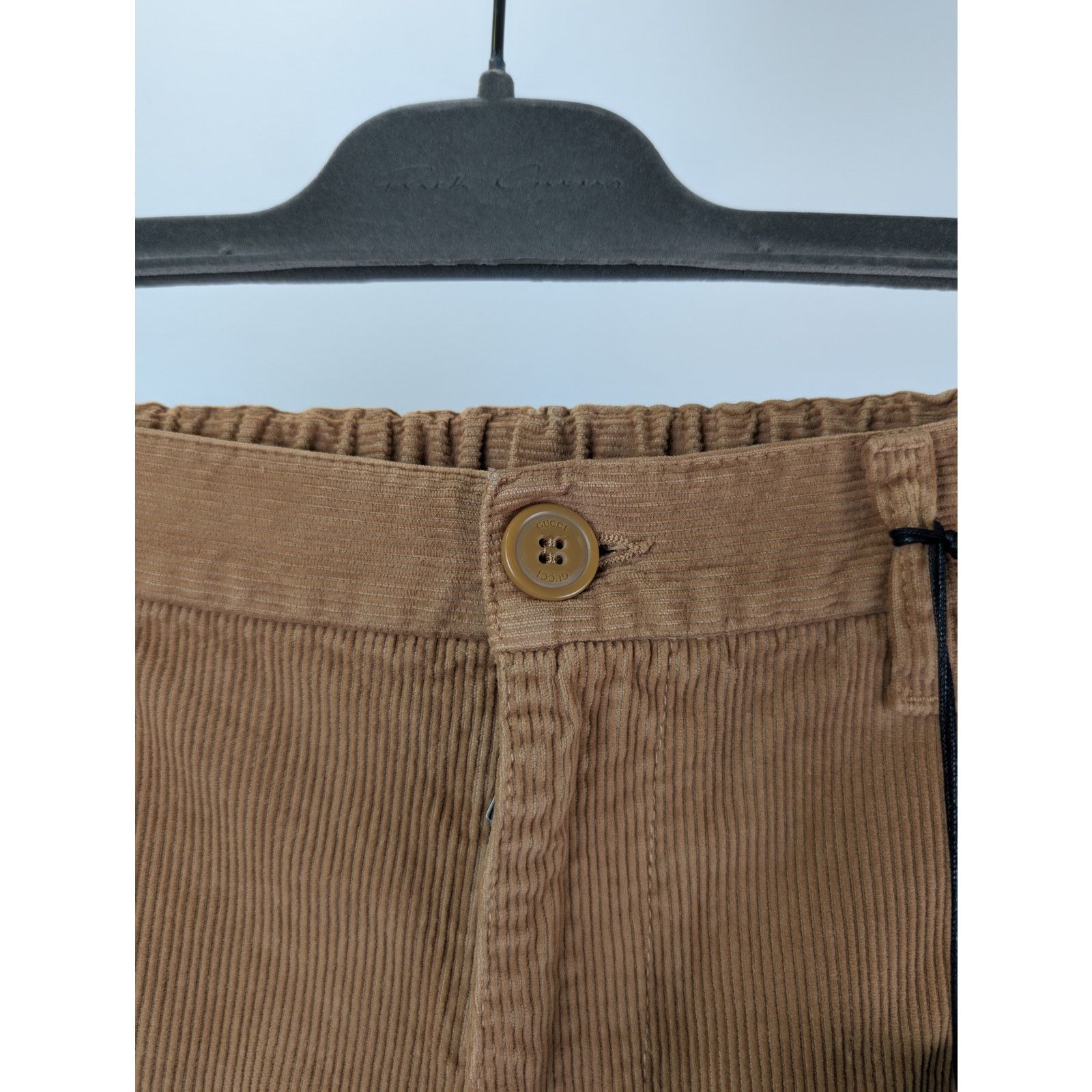 Gucci o1rshd1 Dyed Wash Velvet W/Melton Pant in Vintage Camel Size US 34 / EU 50 - 7 Thumbnail