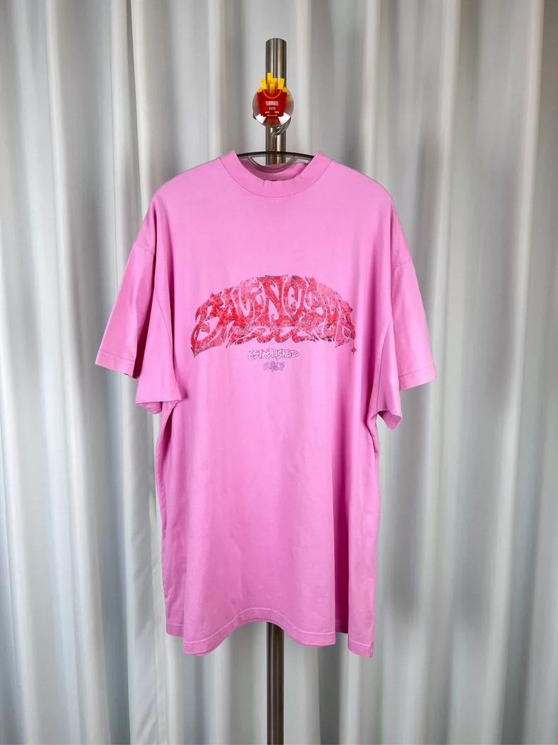 Balenciaga Balenciaga Pink disaster short sleeve Size US M / EU 48-50 / 2 - 1 Thumbnail