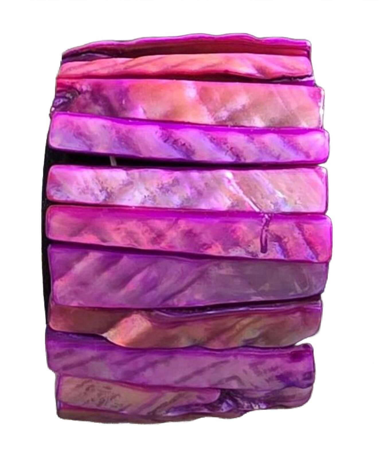 The Unbranded Brand Vintage Abalone Vibrant Purple Shell Stretch Bracelet Chunky Size ONE SIZE - 1 Thumbnail