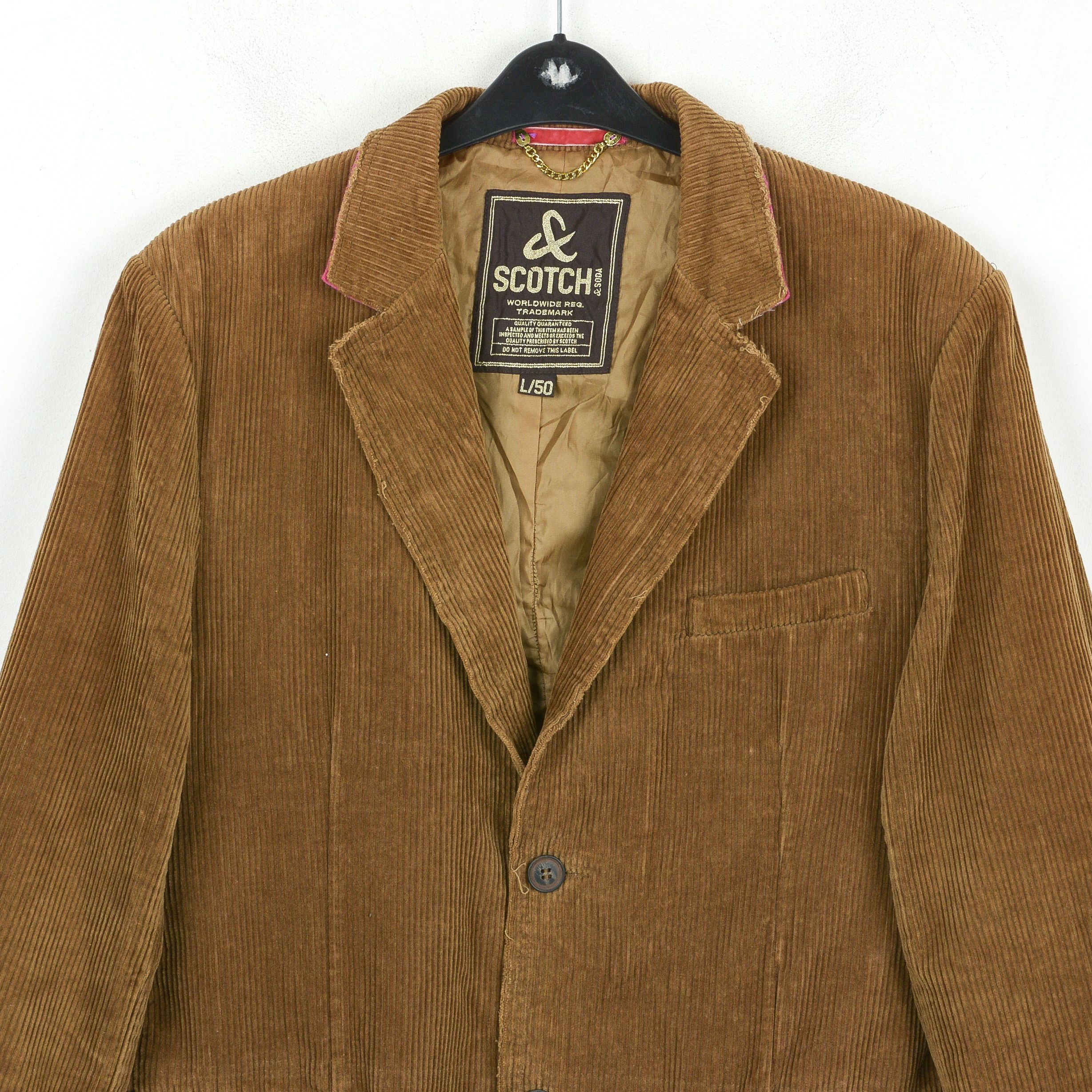 Scotch & Soda Corduroy UK 40 US Blazer Sport Coat EU 50 Suit Jacket L Cord Size 40L - 2 Thumbnail
