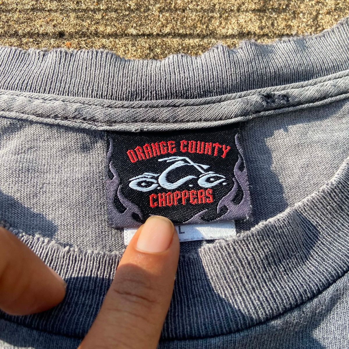 Vintage Orange County Choppers Flame Logo Faded Tee Size US L / EU 52-54 / 3 - 3 Thumbnail