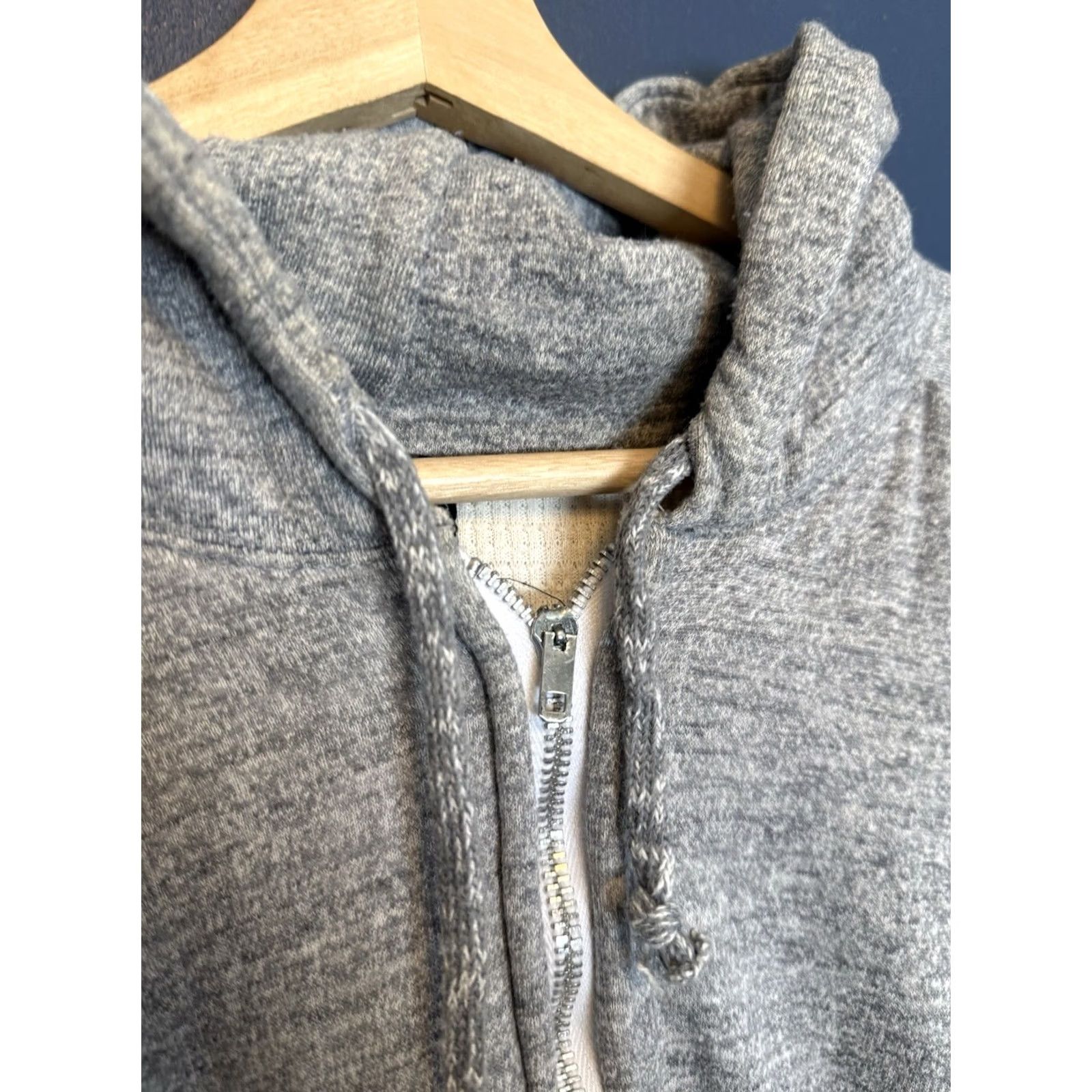 Vintage VINTAGE Halen Thermal Cotton Hoodie Size Large Men Gray Full Zip Size US L / EU 52-54 / 3 - 4 Thumbnail