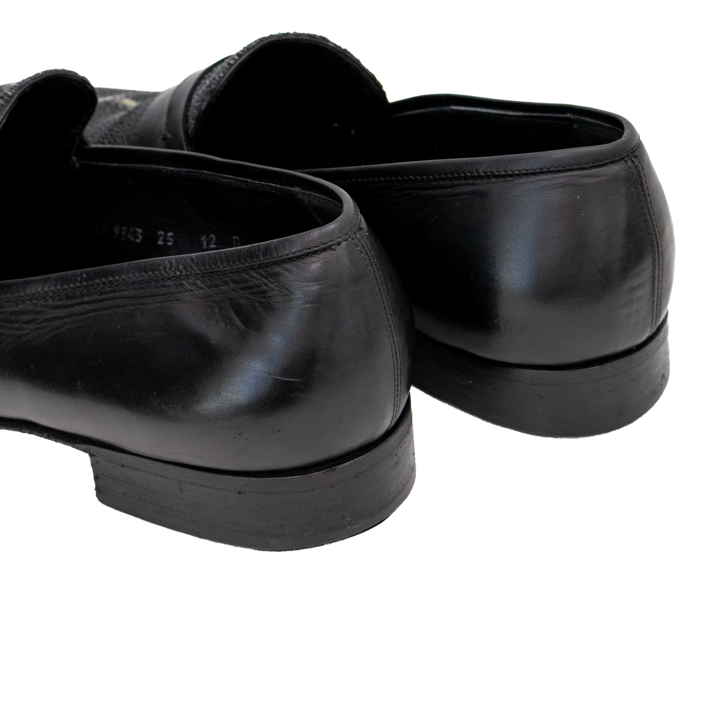 Salvatore Ferragamo Salvatore Ferragamo Stingray Leather Loafers Black US 12 D Size US 12 / EU 45 - 11 Thumbnail
