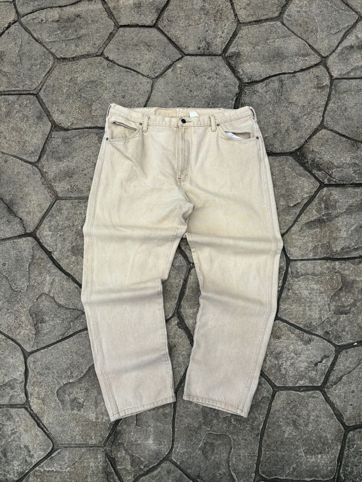 Dickies × Vintage Vintage 90s Dickies Made in USA Khaki Jeans Size US 40 / EU 56 - 2 Thumbnail