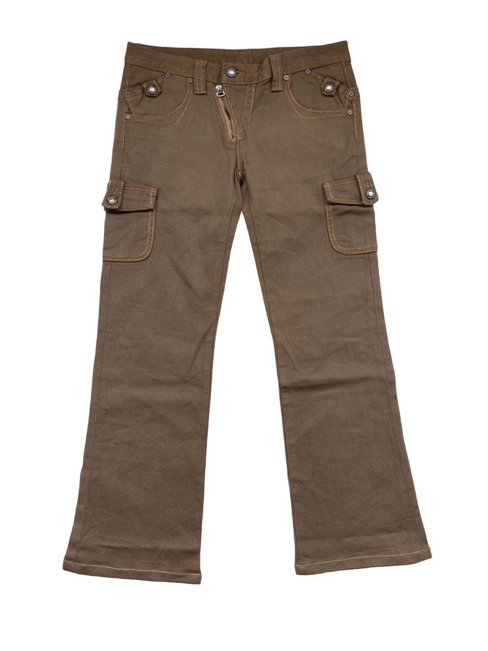 Japanese Brand Flared Cargo Pant Fonsen Jeans Multipocket Size 30" / US 8 / IT 44 - 1 Thumbnail