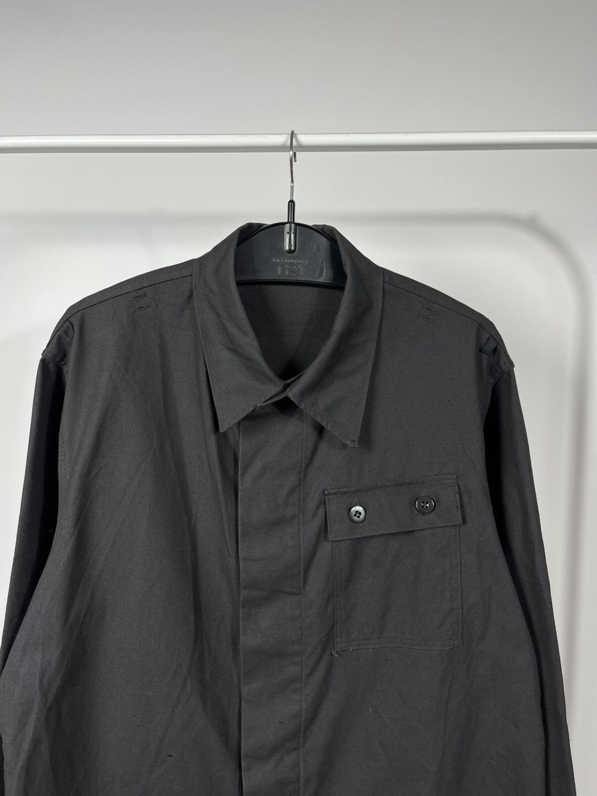 Other Vintage German Military Black Work Overshirt Jacket K48 Size US M / EU 48-50 / 2 - 2 Thumbnail