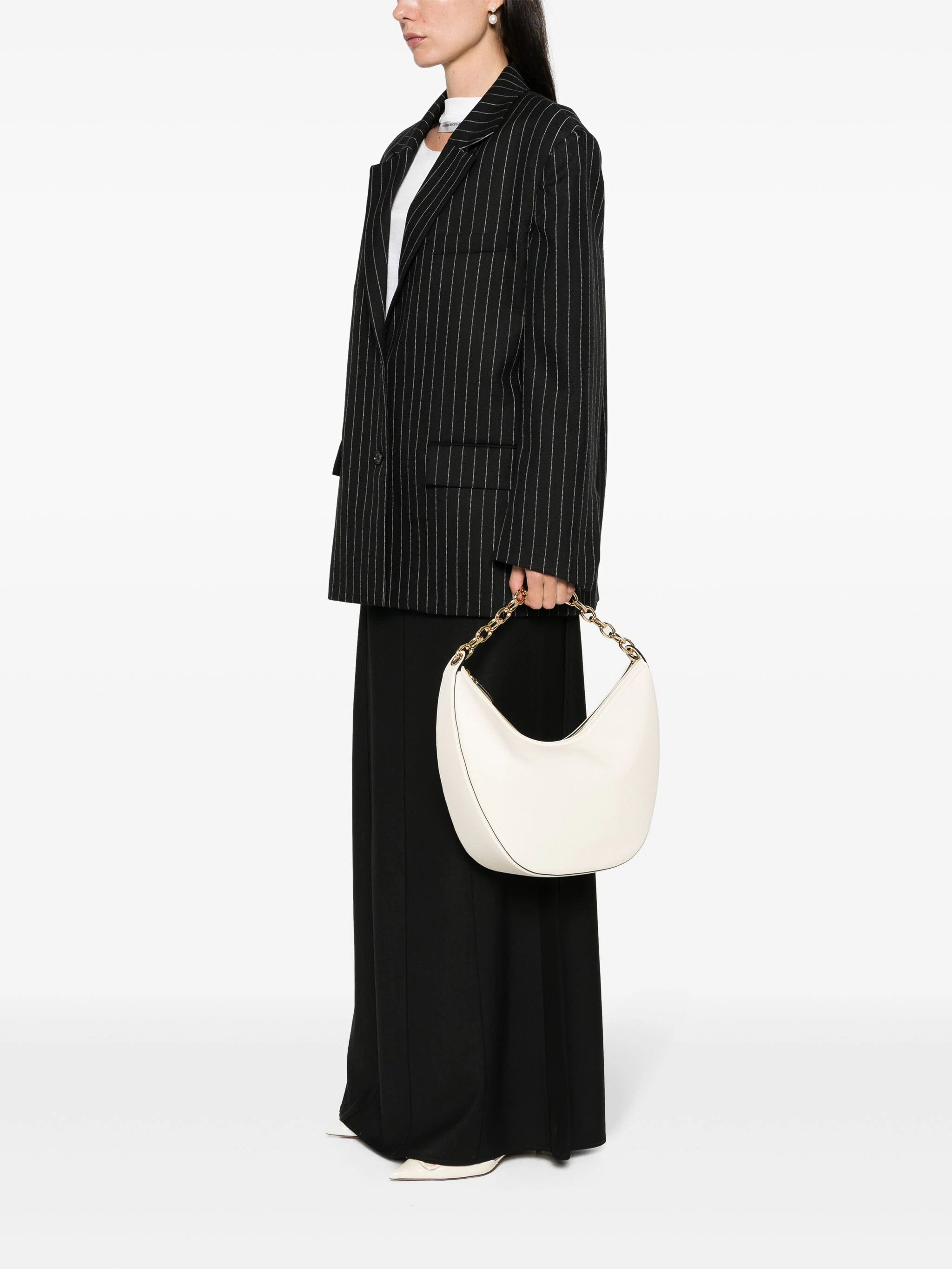 Valentino o1s22i1n0924 Size: OS / Medium Vlogo Moon Hobo Bag in White Size ONE SIZE - 2 Thumbnail