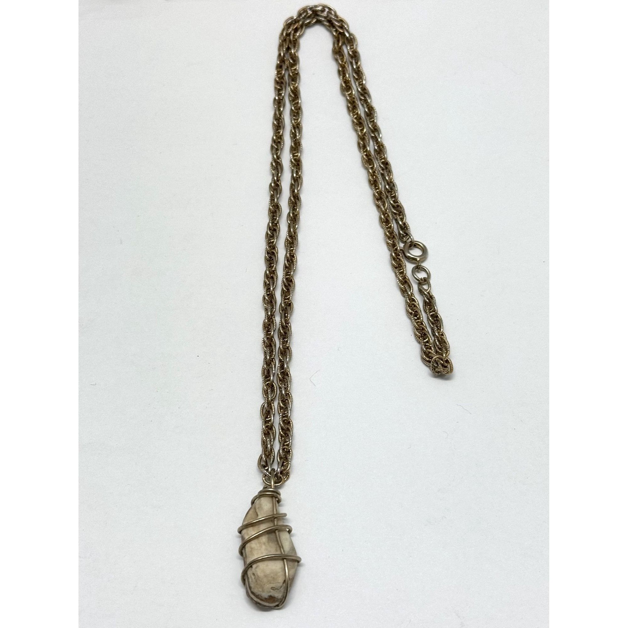 Vintage Vintage caged stone necklace Size ONE SIZE - 1 Thumbnail