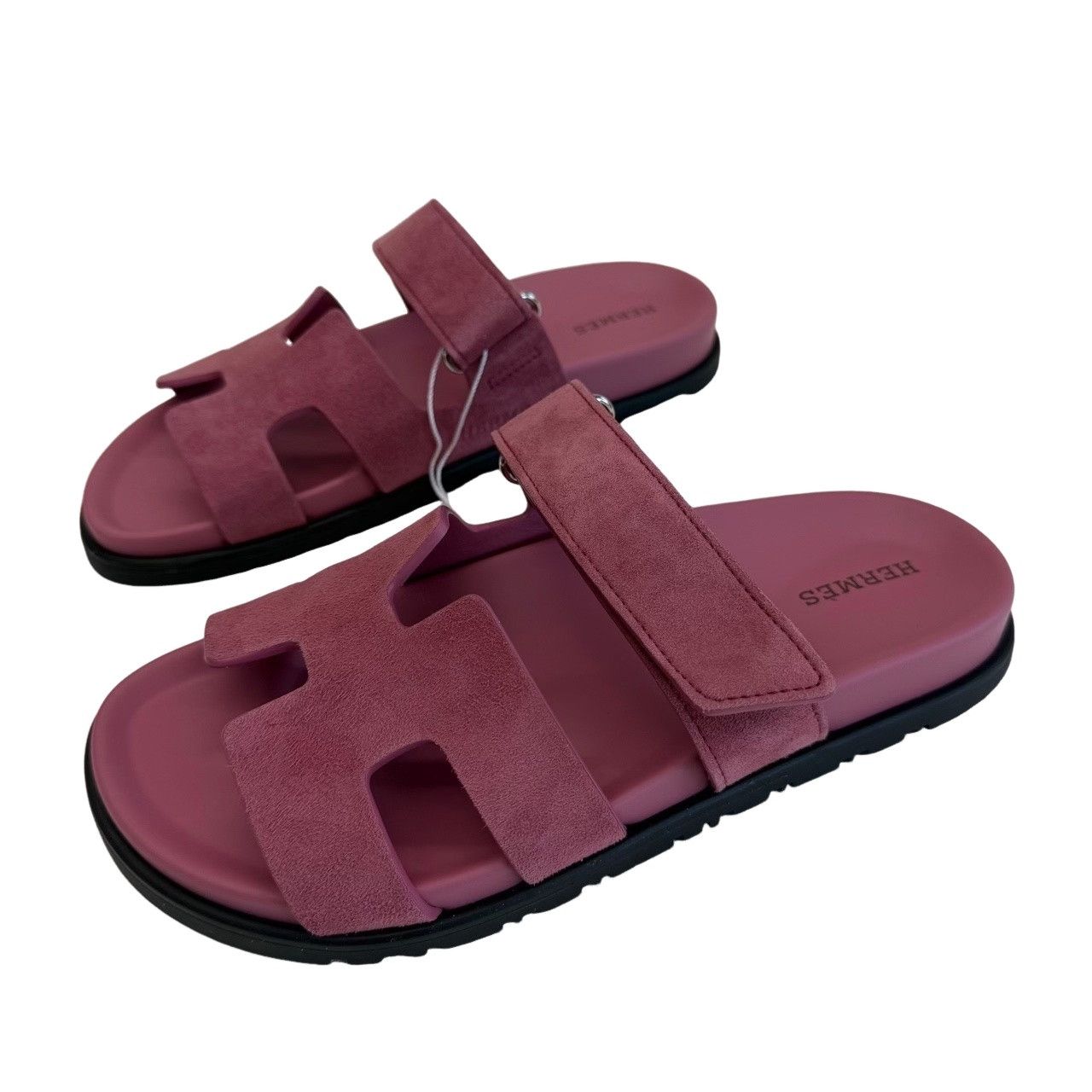 Hermes Hermes Chypre Suede Sandals Pink Size 37.5 Size US 7.5 / IT 37.5 - 1 Thumbnail