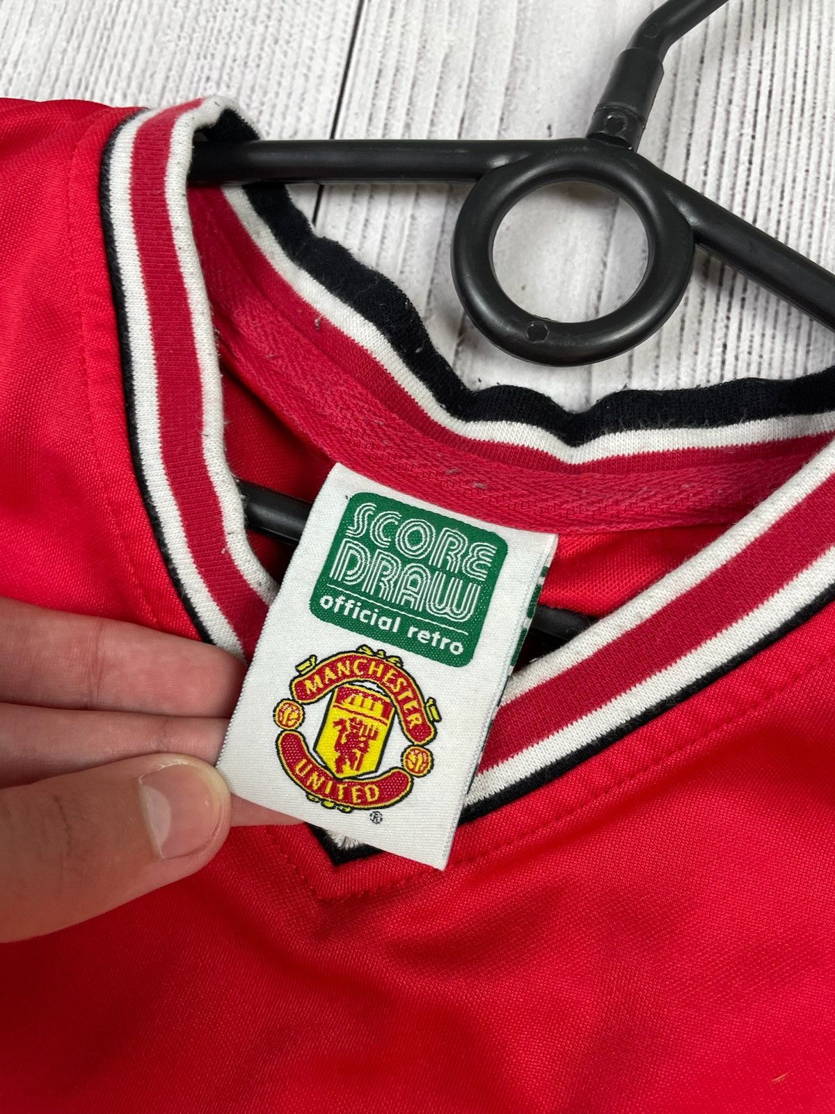 Vintage Vintage retro jersey Manchester United rare logo size L Size US L / EU 52-54 / 3 - 4 Thumbnail