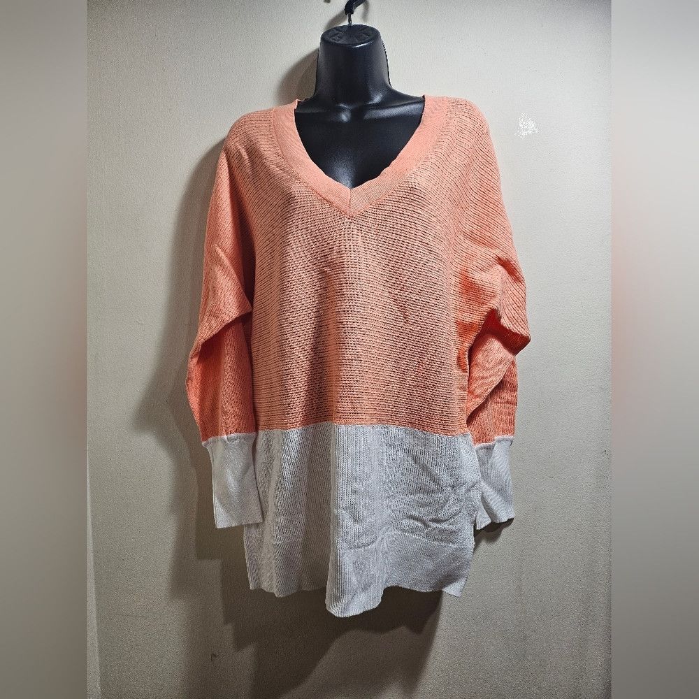 Michael Kors Michael Kors Coral White Colorblock Dolman Sleeve Sweater M Size M / US 6-8 / IT 42-44 - 2 Thumbnail