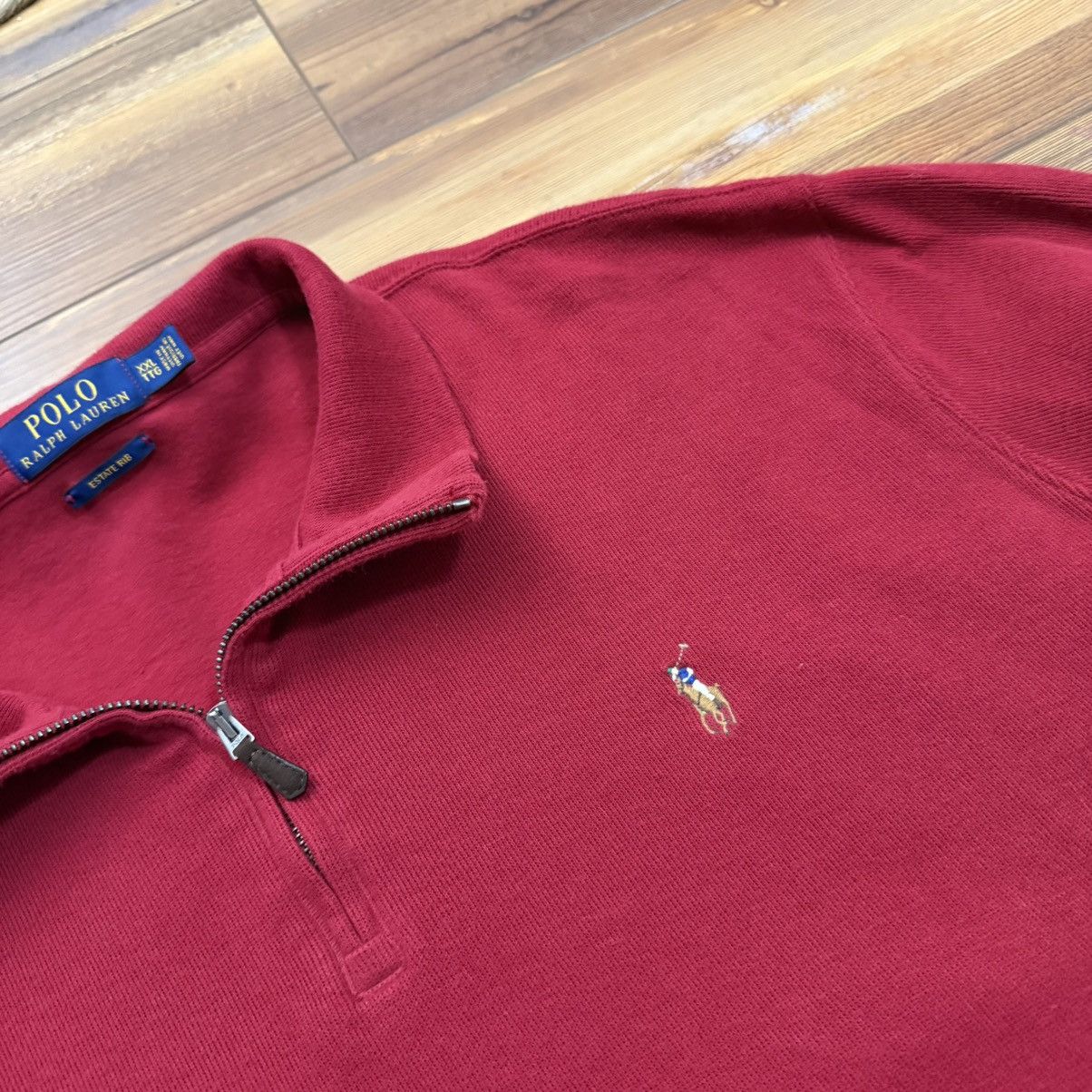 Polo Ralph Lauren Polo Ralph Lauren Red Quarter Zip Longsleeve Sweater Shirt Size US XXL / EU 58 / 5 - 2 Thumbnail