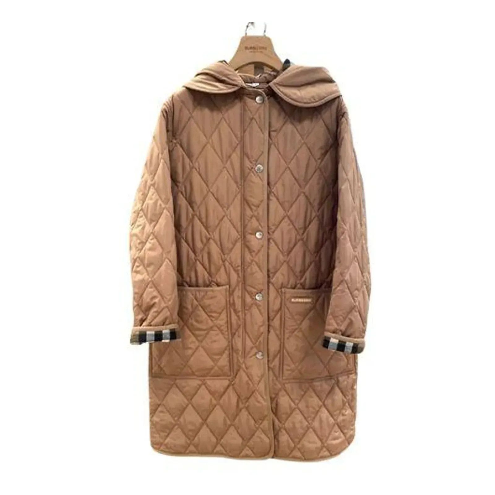 Burberry o1w1db10426 Quilted Long Jacket in Camel Size XS / US 0-2 / IT 36-38 - 1 Preview