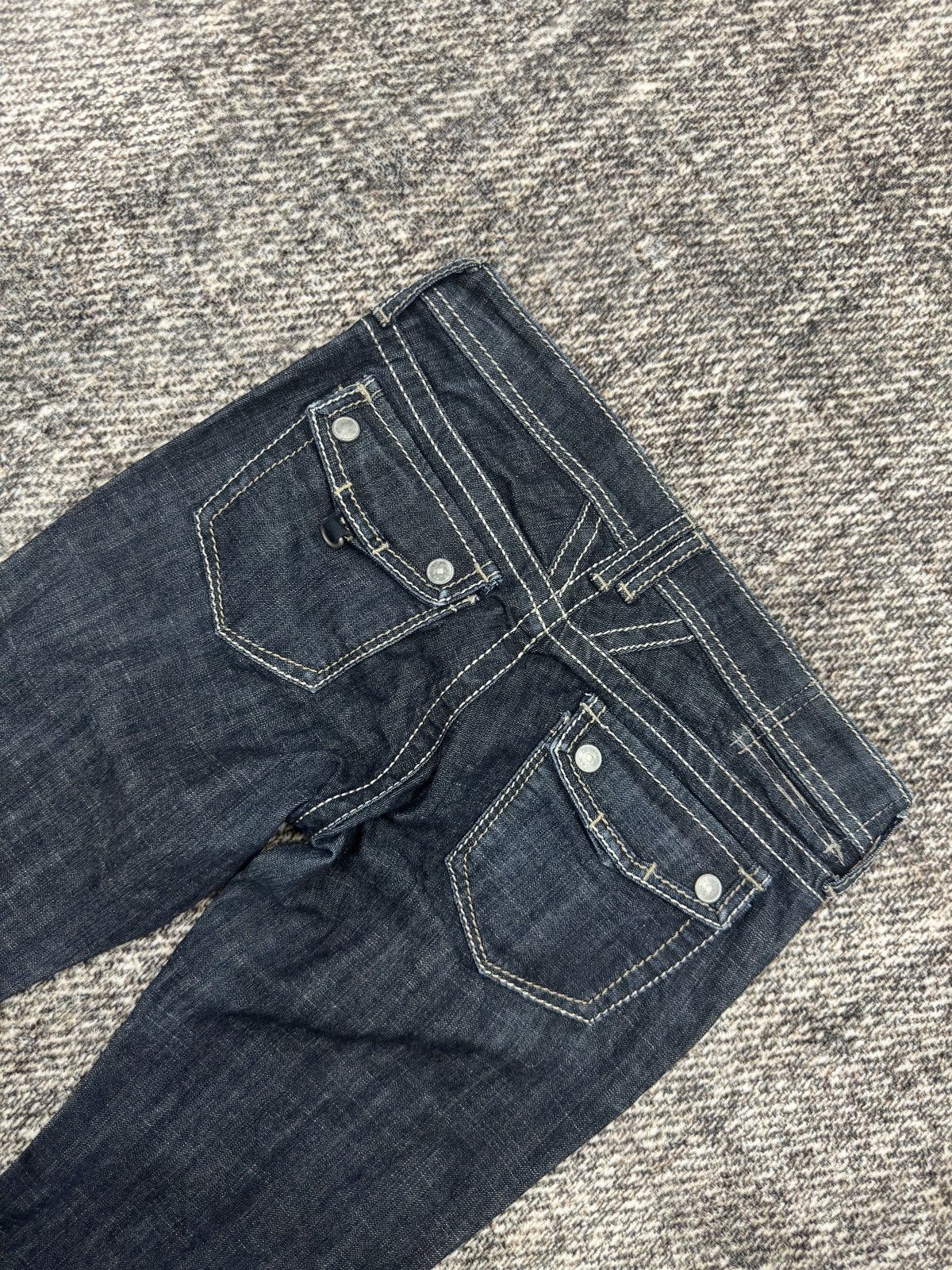 If Six Was Nine × Le Grande Bleu (L.G.B.) × Marithe + Francois Girbaud MARITHE FRANCOIS GIRBAUD Pants Biker Utility Denim Size US 29 - 8 Thumbnail