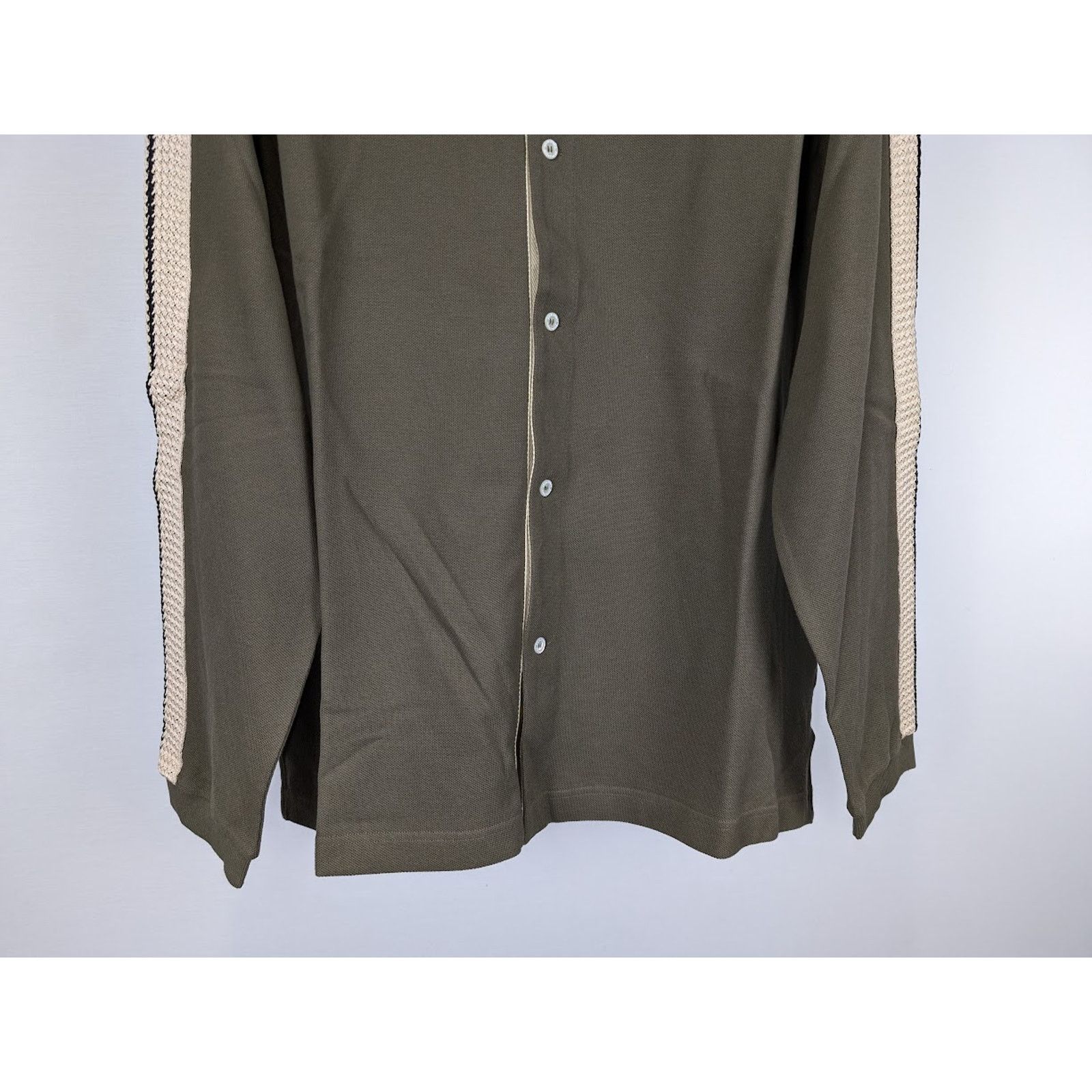 Palm Angels o1rshd1 PA Monogram Piquet Track Shirt in Brown Size US XS / EU 42 / 0 - 8 Thumbnail