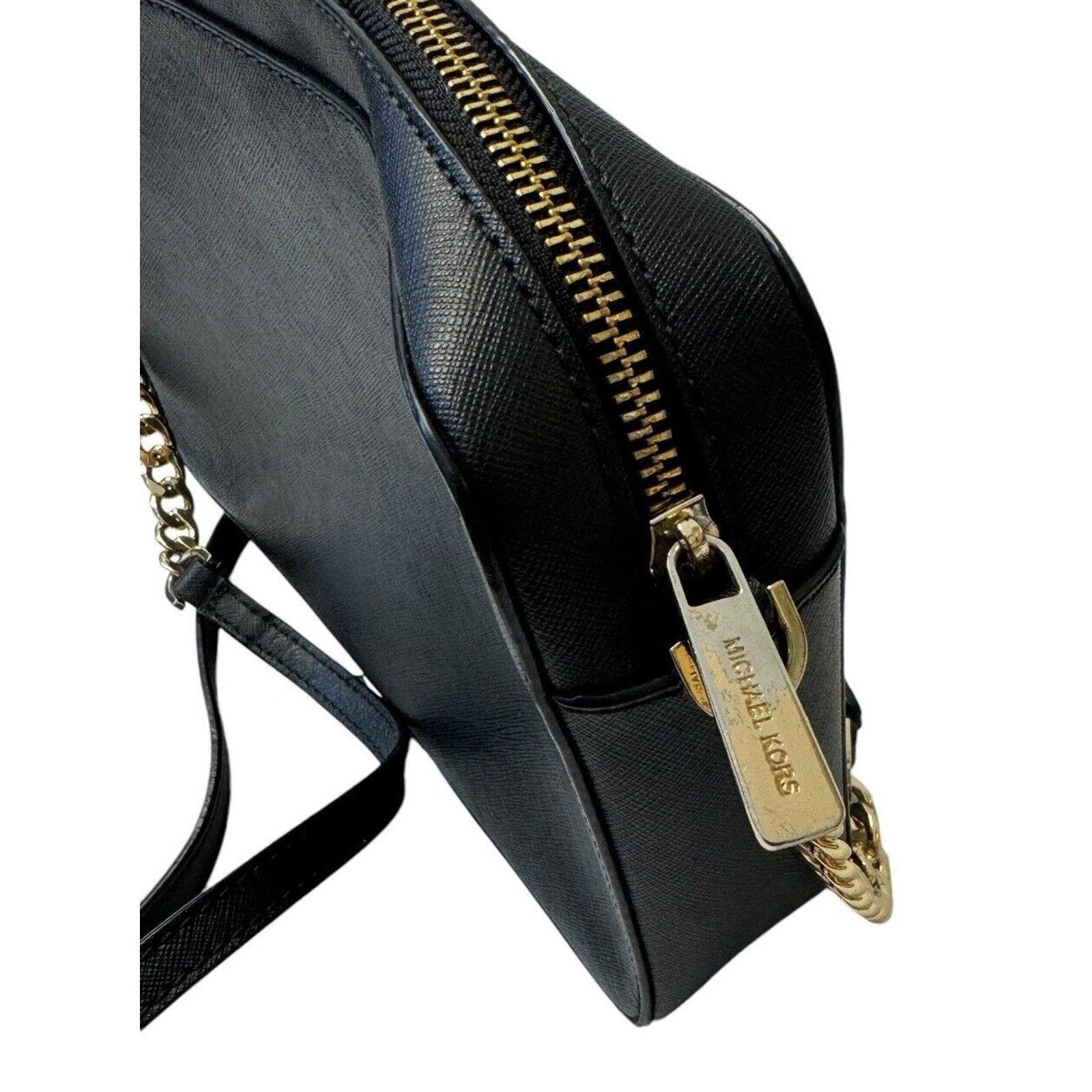 Michael Kors MICHAEL KORS Large Jet Set Crossbody Black Leather Purse Size ONE SIZE - 7 Thumbnail
