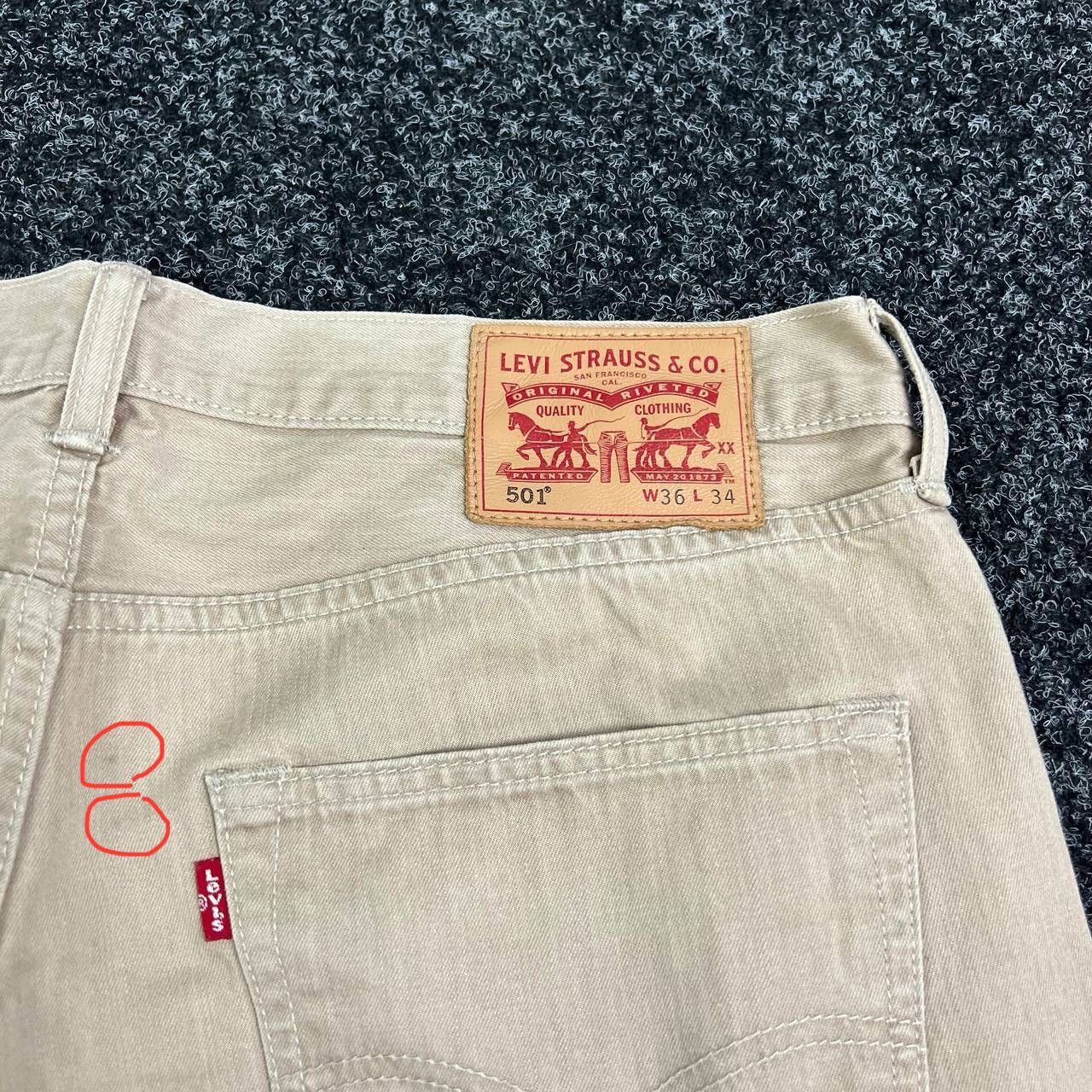 Levi's Y2k Levis 501 Denim Beige Jeans Pants Baggy Vintage Size US 36 / EU 52 - 6 Thumbnail