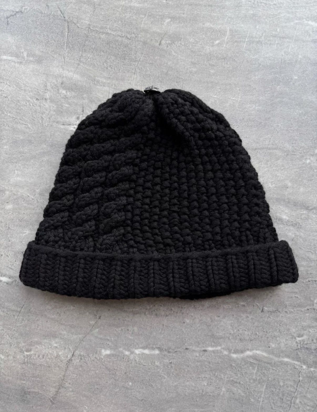 Chrome Hearts Chrome Hearts Cross Leather Patch Knit Beanie Size ONE SIZE - 2 Thumbnail