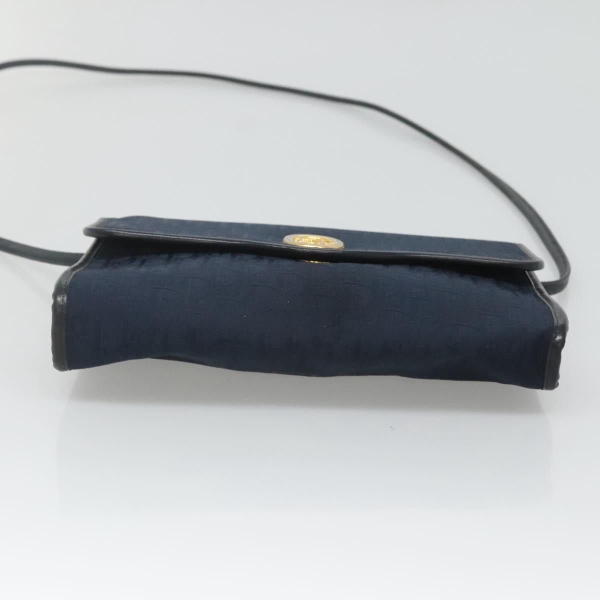 Dior DIOR Trotter Canvas Shoulder Bag Navy Gold Size ONE SIZE - 9 Thumbnail