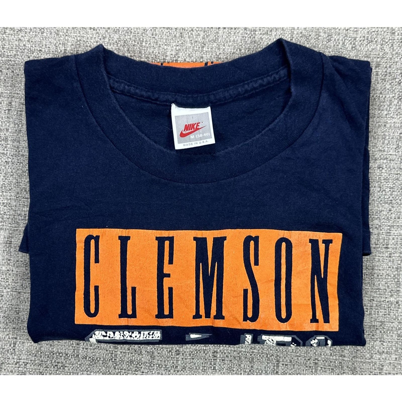 Nike Clemson Tigers Shirt Sz M Blue Just Do It NCAA Nike 90s USA Size US M / EU 48-50 / 2 - 15 Thumbnail