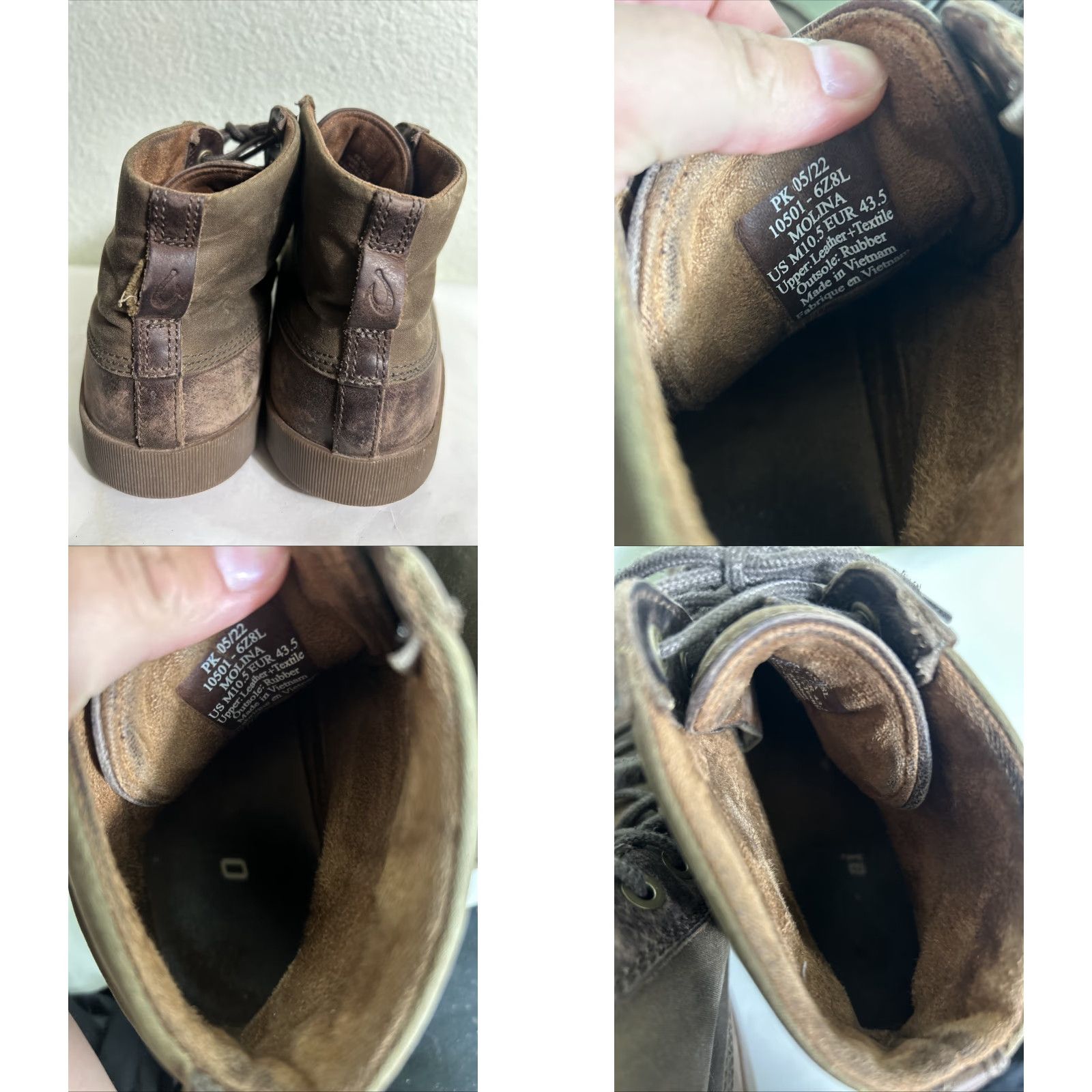 Olukai OluKai Molina Boots Mens Size 10.5 Leather Waterproof Ankle Biker Brown Tan Casual Fall Winter Spring Shoes Size US 11 / EU 44 - 9 Thumbnail