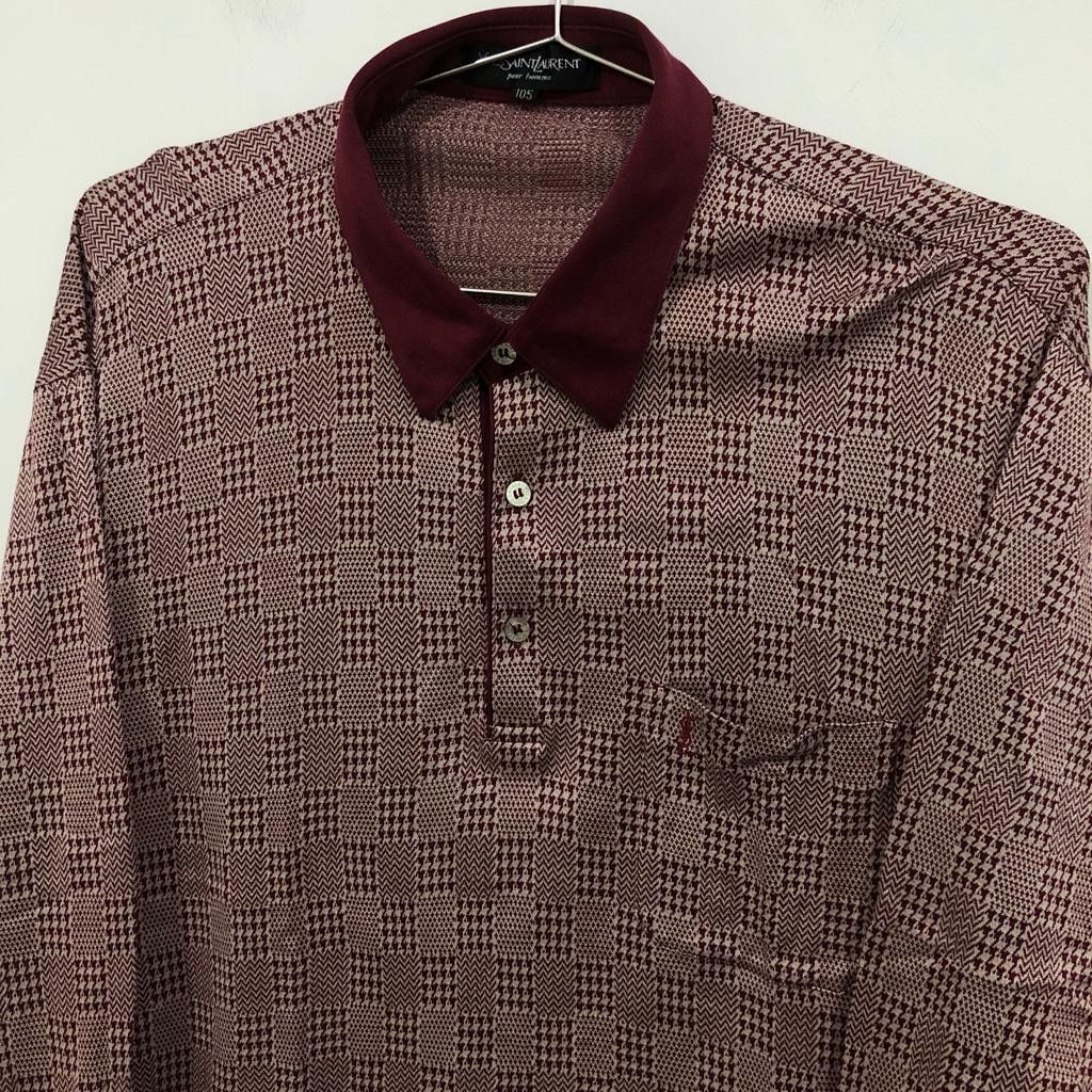 Yves Saint Laurent Vintage Y2K YSL L/Sleeve Polo Tee Size US XL / EU 56 / 4 - 2 Thumbnail